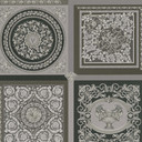 Versace design tapet i sølv og sort non-woven tapet barok look med ranke