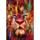 Fototapet - Nicebleed - Lion red