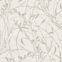 Ikke-vævet tapet Fee Wild Free creme grøn grå metallic - græsser vilde blomster stue gang køkken