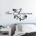 Muursticker Seni Seviyorum