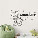 Wallsticker -  + Navn + Dinosaurus 02