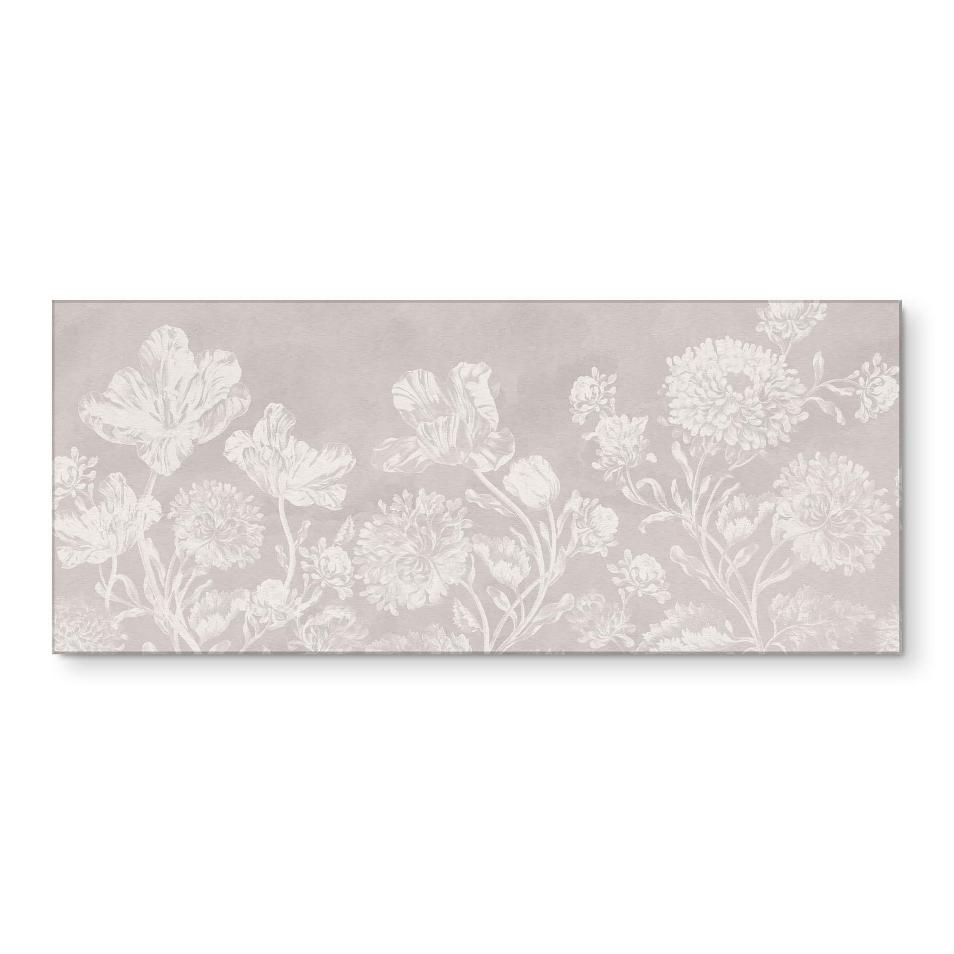 Revêtement pour cuisine floral Fleurs sauvages aspect craie Beige - Bloomery Decor