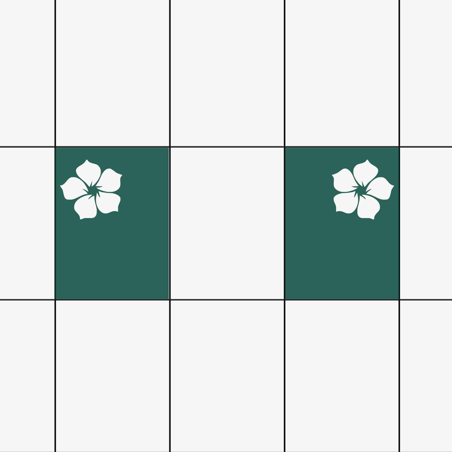 Wallsticker Klinke deko: Jade blomster