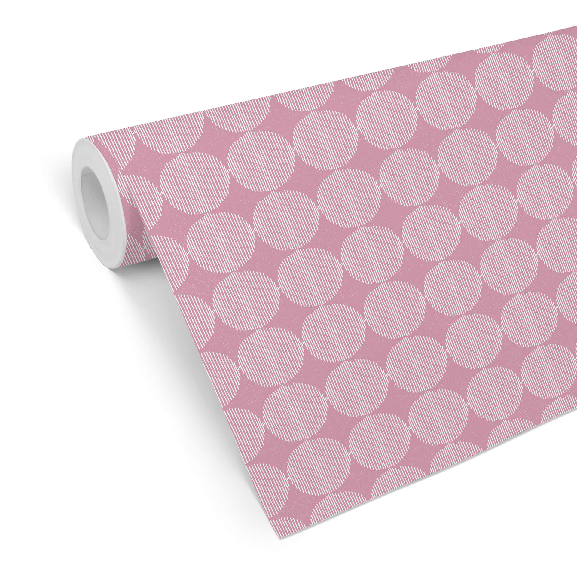Patroonbehang – Abstracte Cirkels 02 – roze