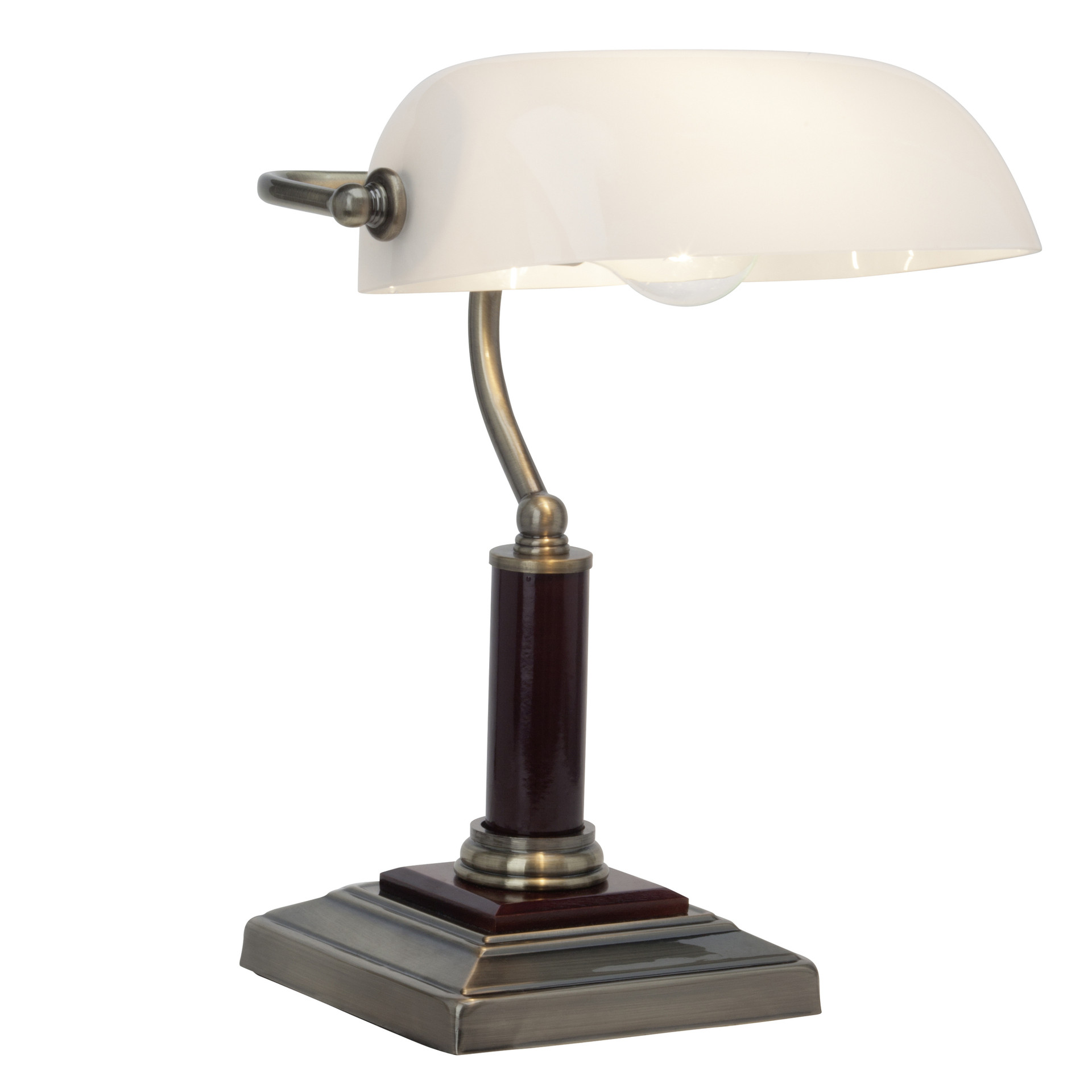 Tischleuchte Arian, gold, 33,5 x 26 cm, Glas Tischlampe