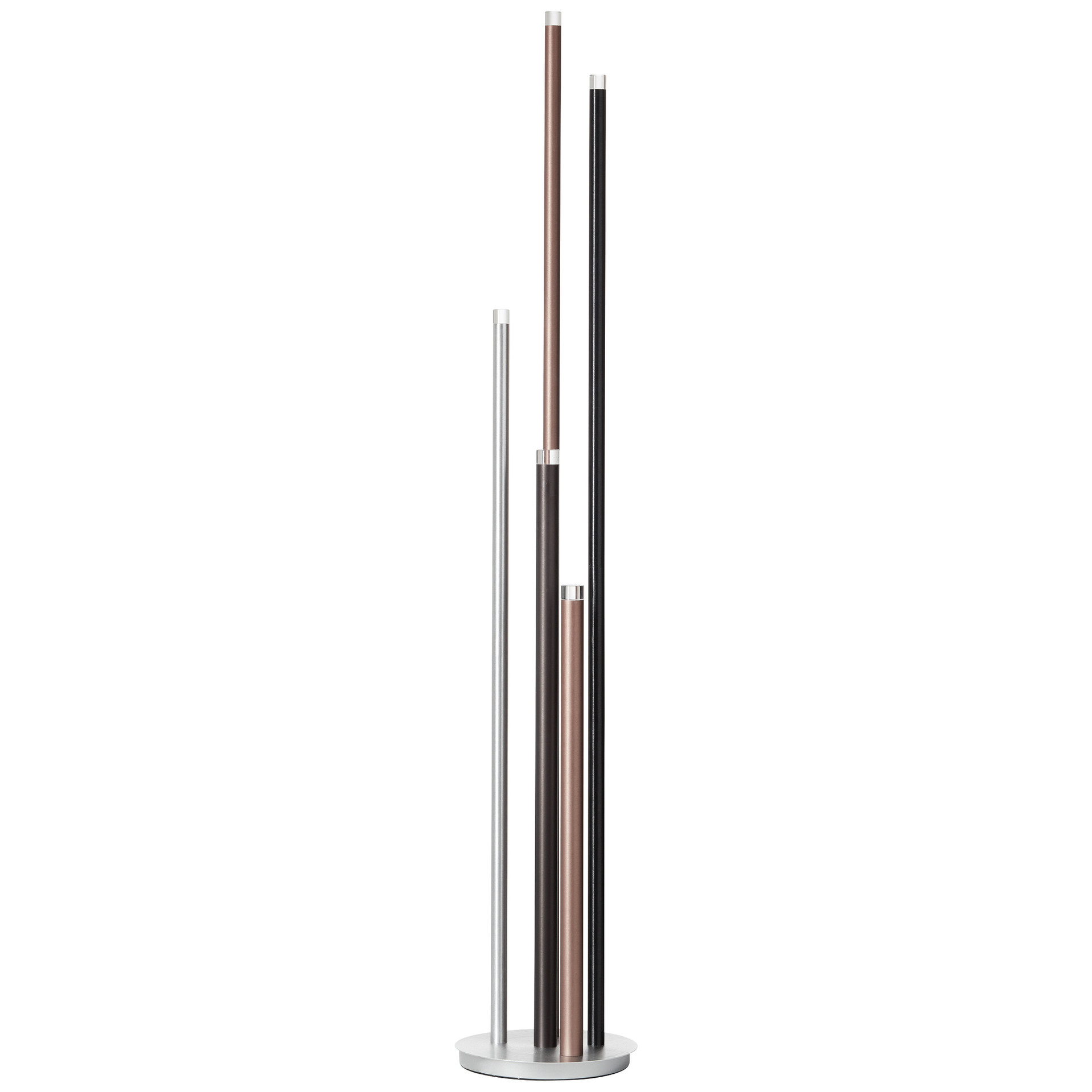Stehleuchte Eddy, braun, 155,3 x 27,5 cm, Metall, dimmbar