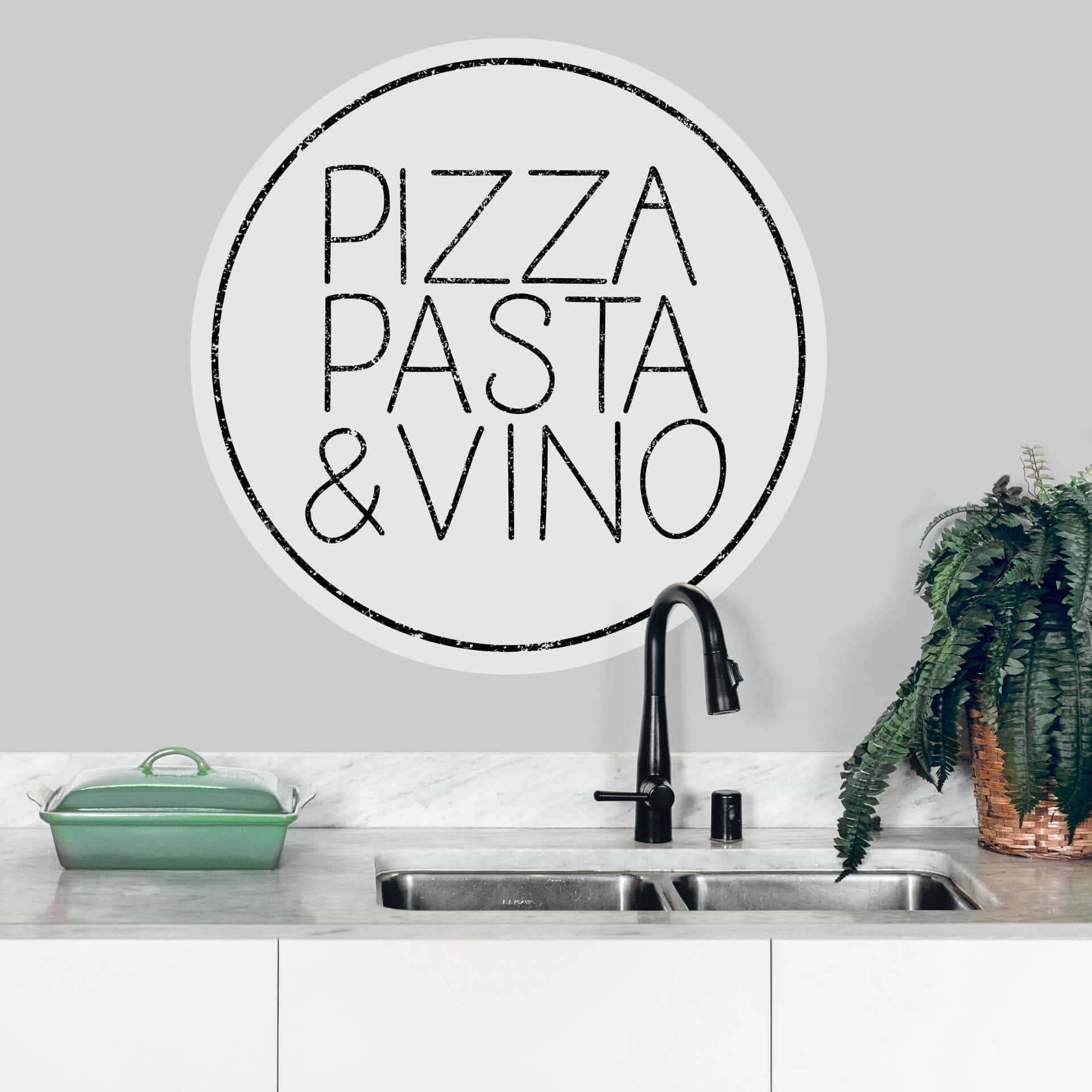 Adesivo murale - Pizza Pasta Vino
