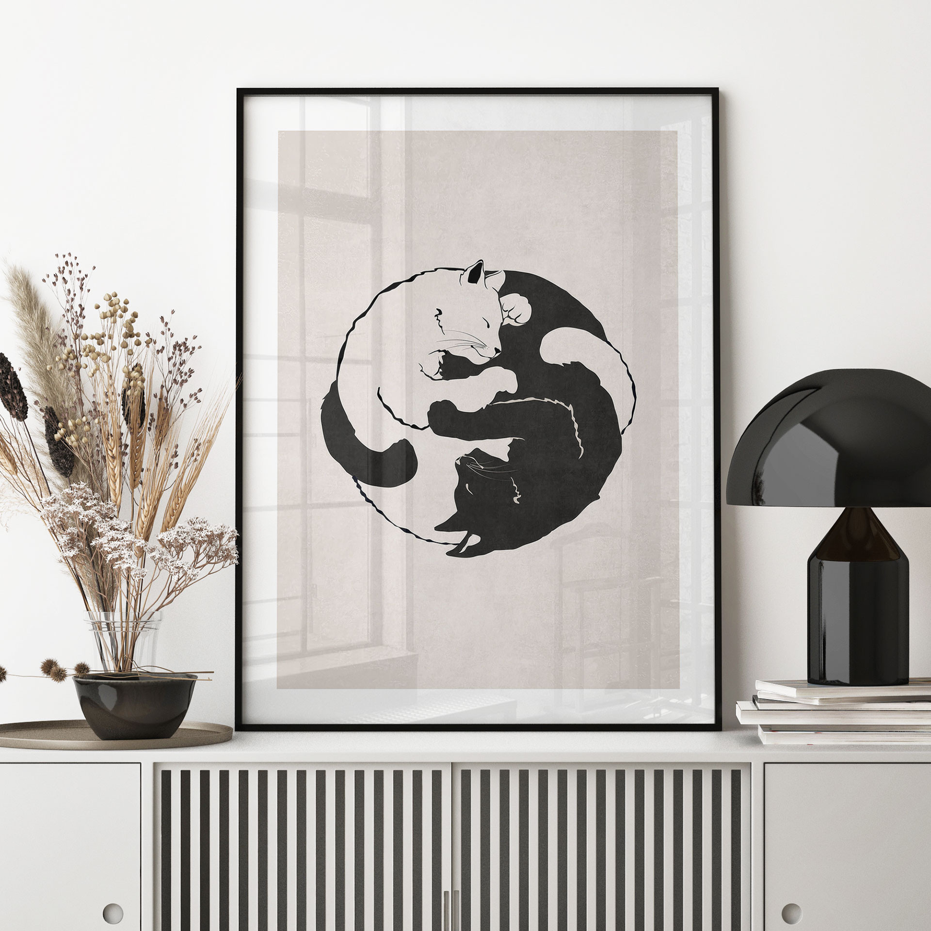 Plakat koty Ying & Yang - Tunaboylu