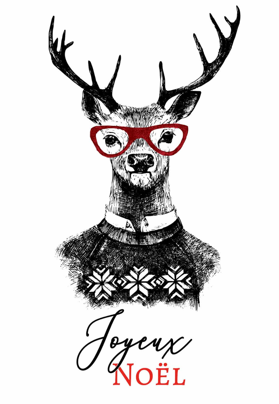 Gutschein Rentier Joyeux Noël