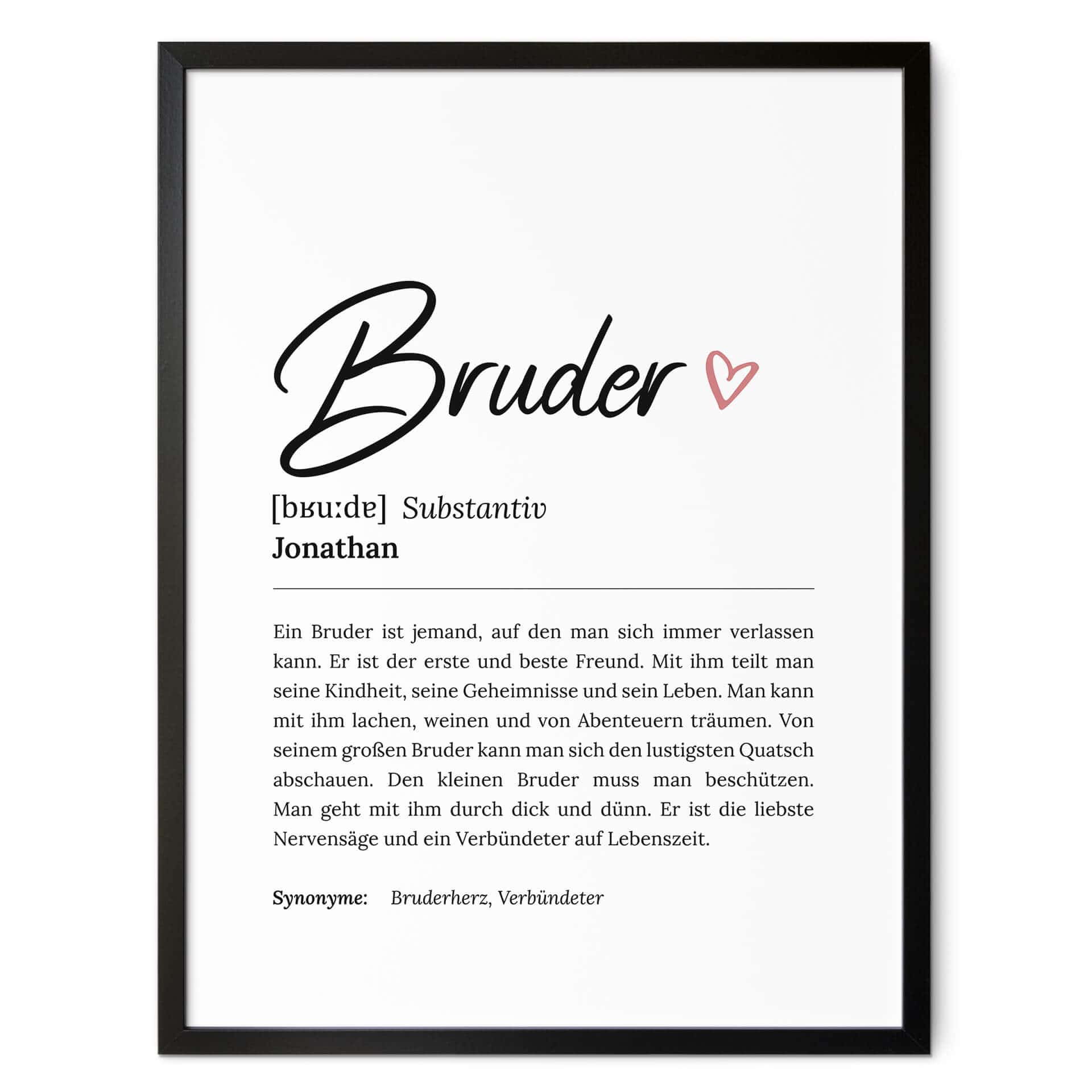 Personalisiertes Poster Definition - Bruder