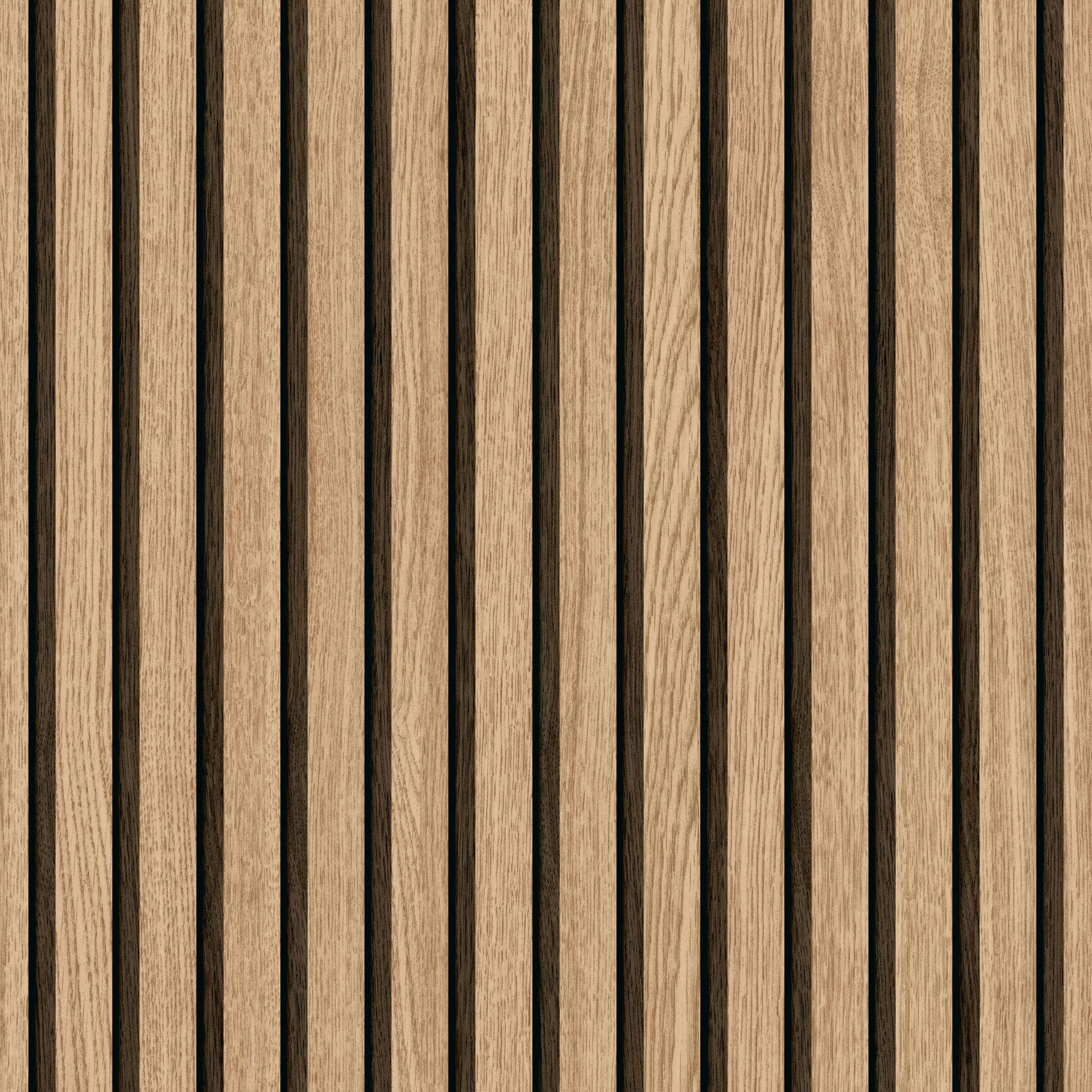Zelfklevend behang bruin houtlook scandi houten panelen Kleeffolie