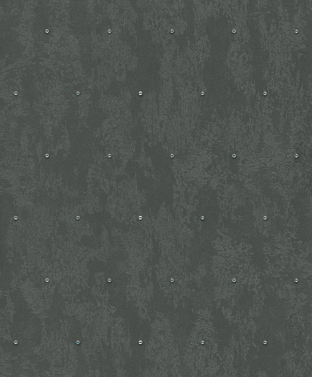 Vliesbehang betonlook, strass metaal look modern glanzend in zwart
