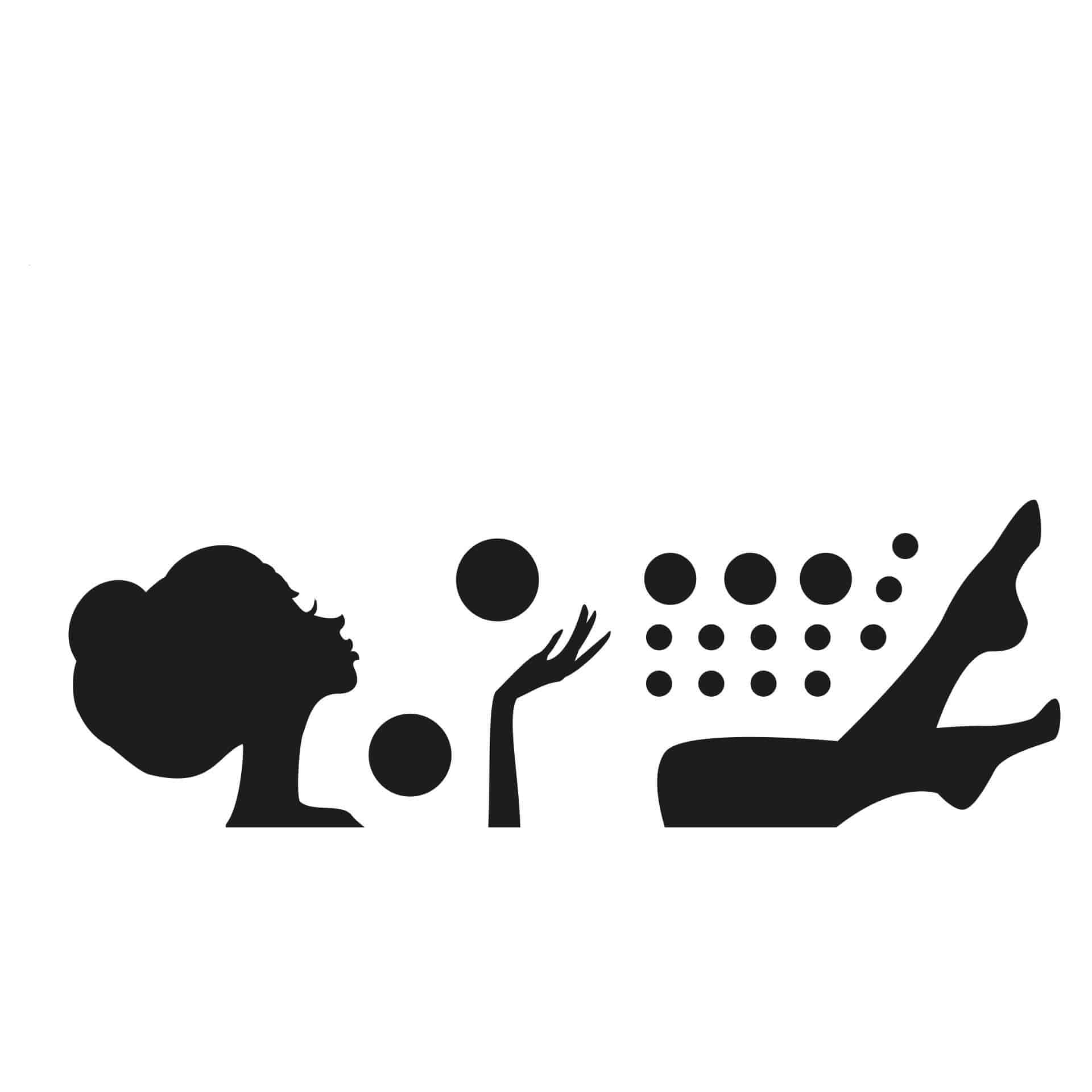 Afslappende bad wallsticker