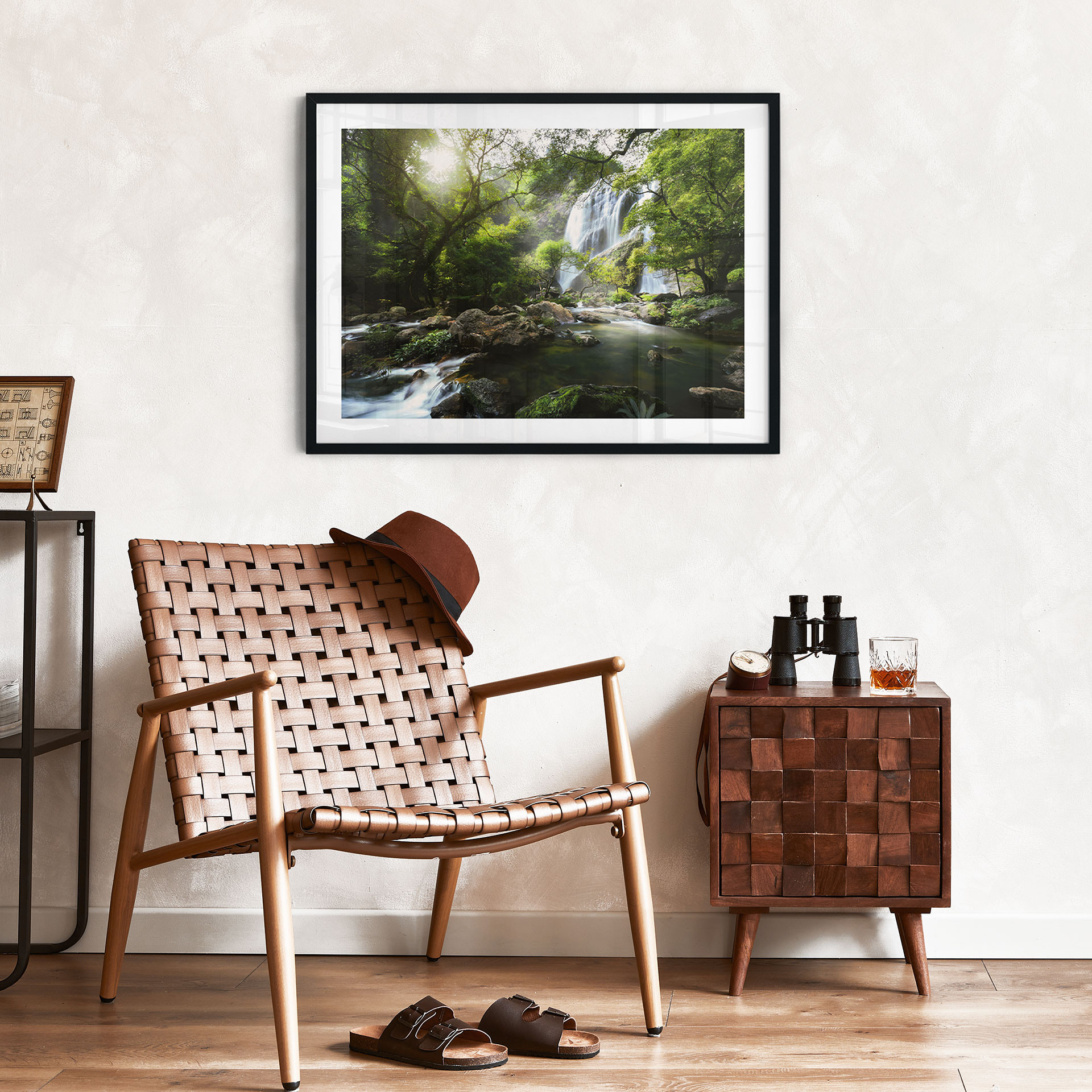 Poster Cascade dans la forêt