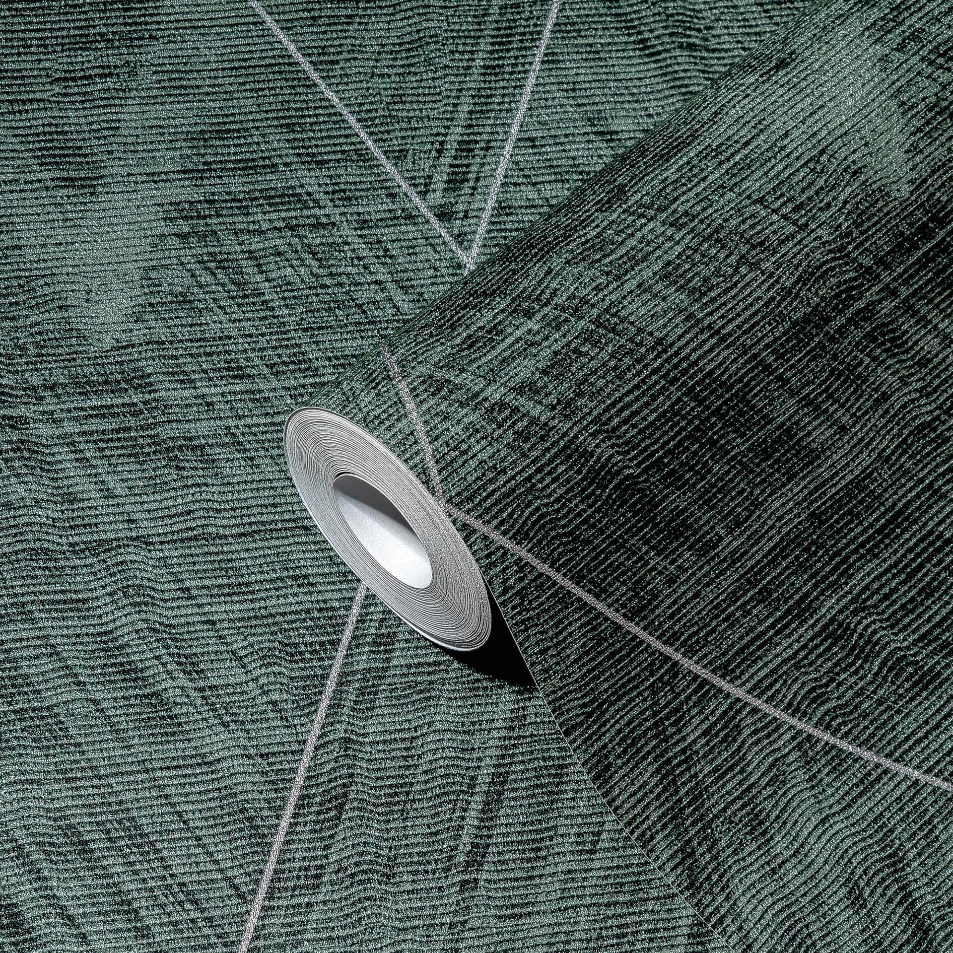 A.S. Création Vliesbehang The BOS - Battle of Style 3D Effect Groen, Zwart, Zilver