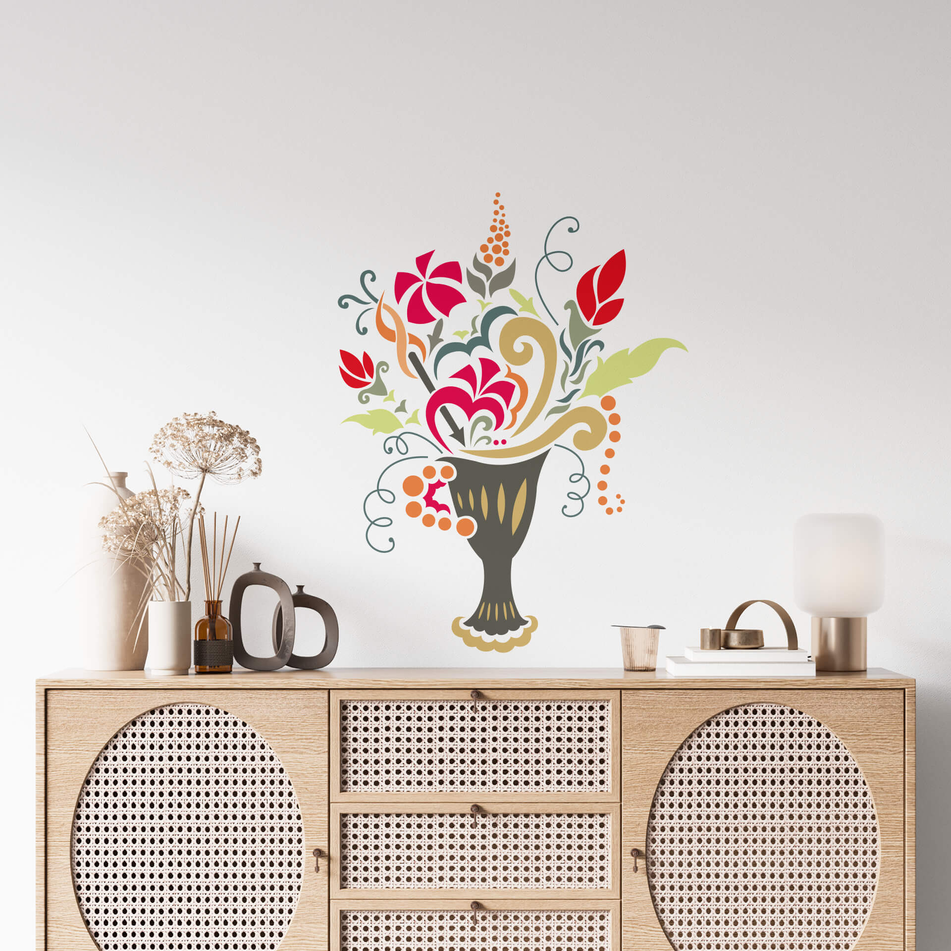 Wallsticker Farvefuld Buket