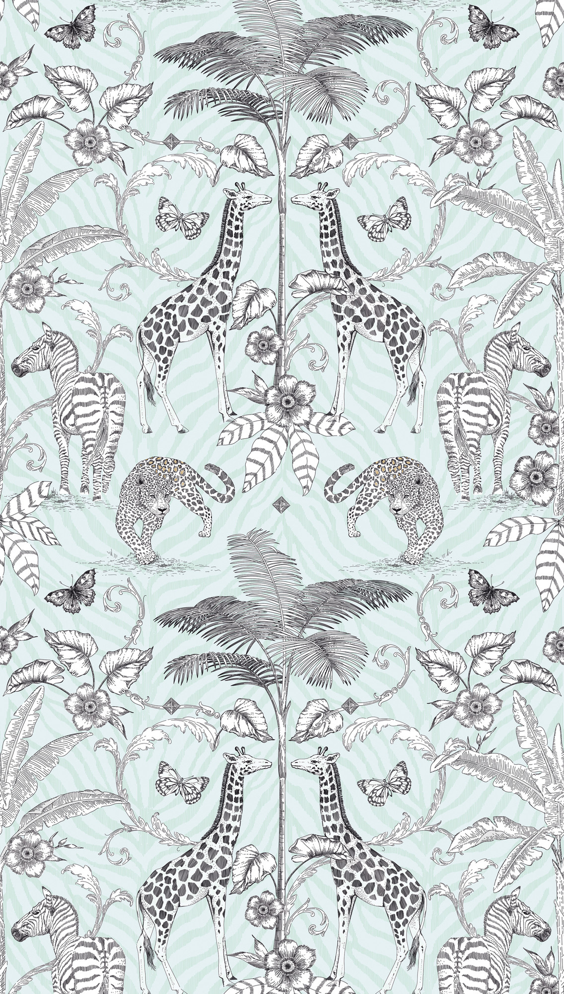 dieren behang zwart wit - vliesbehang insecten & dieren Livingwalls - mat en glad