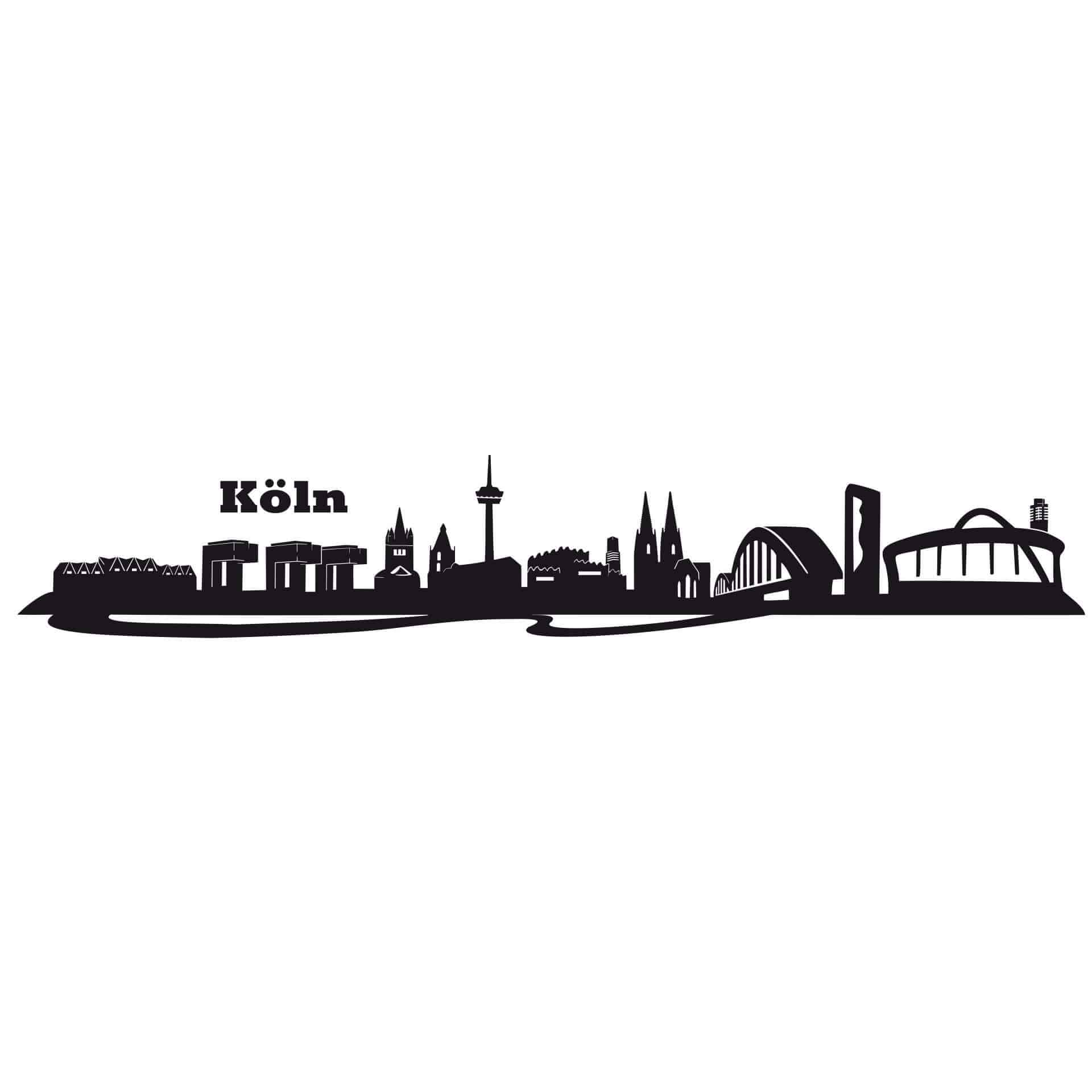 Wandtattoo Köln Skyline 3