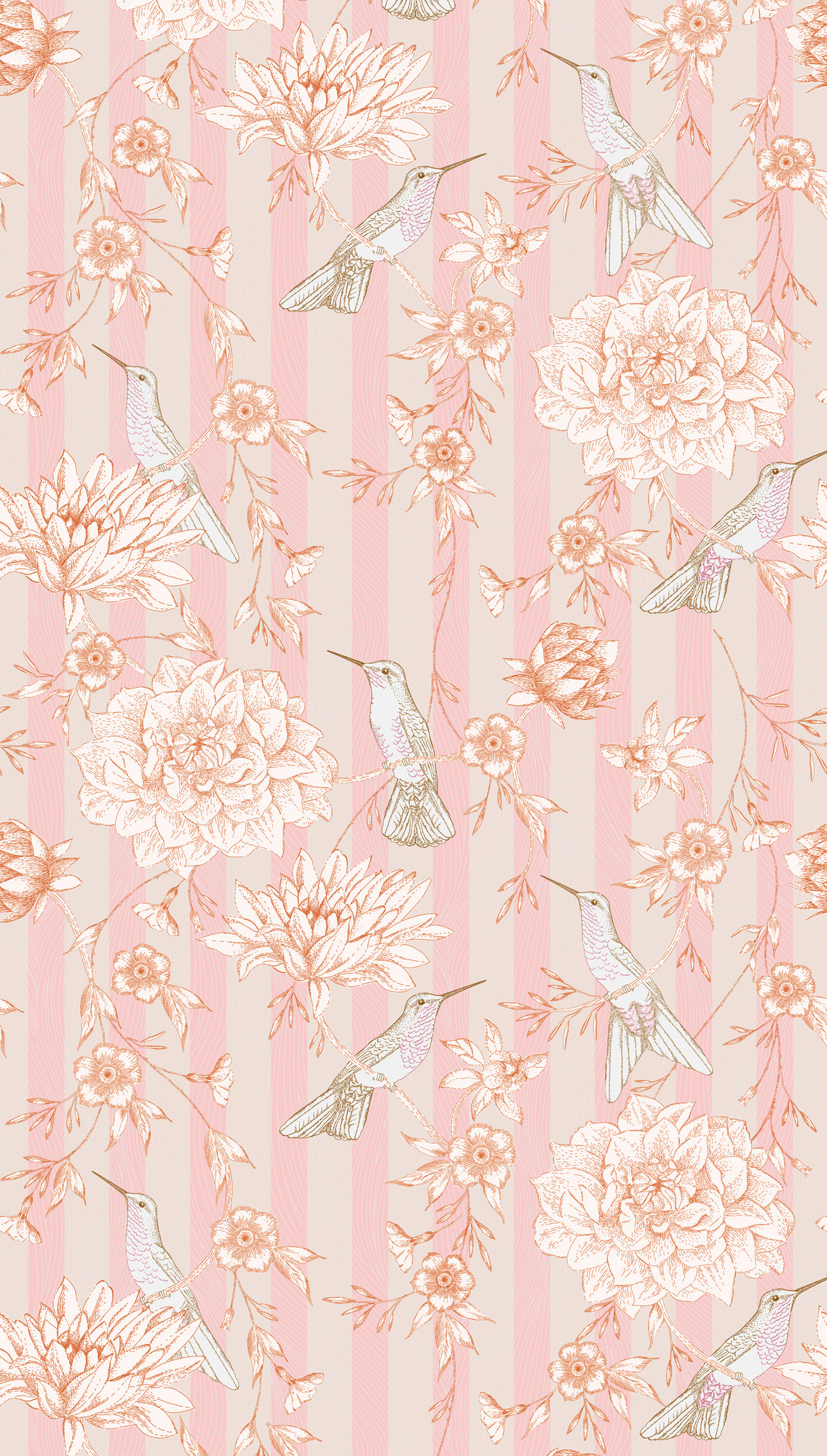 behang bloemen roze beige - vliesbehang bloemen planten Livingwalls - mat en glad