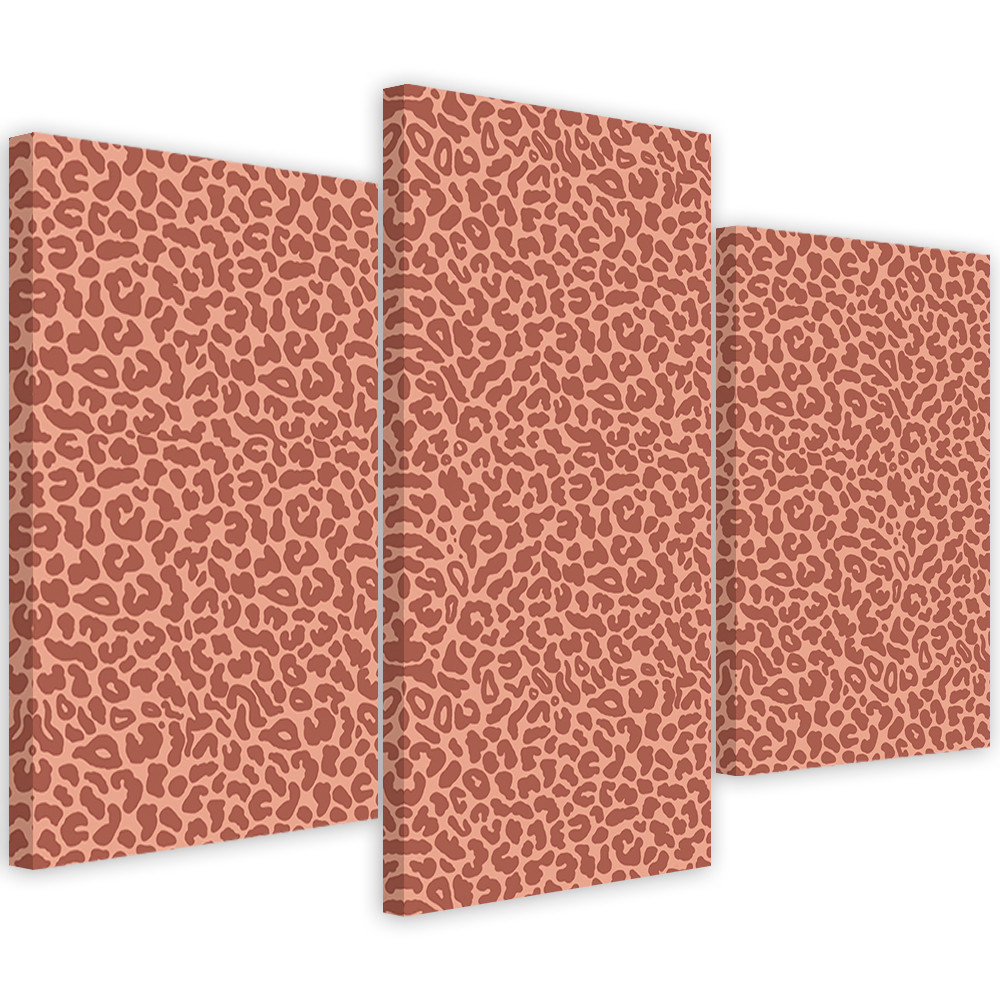 3 stykke lærredsprint, Leopard Leopard Pels Patches Mønster