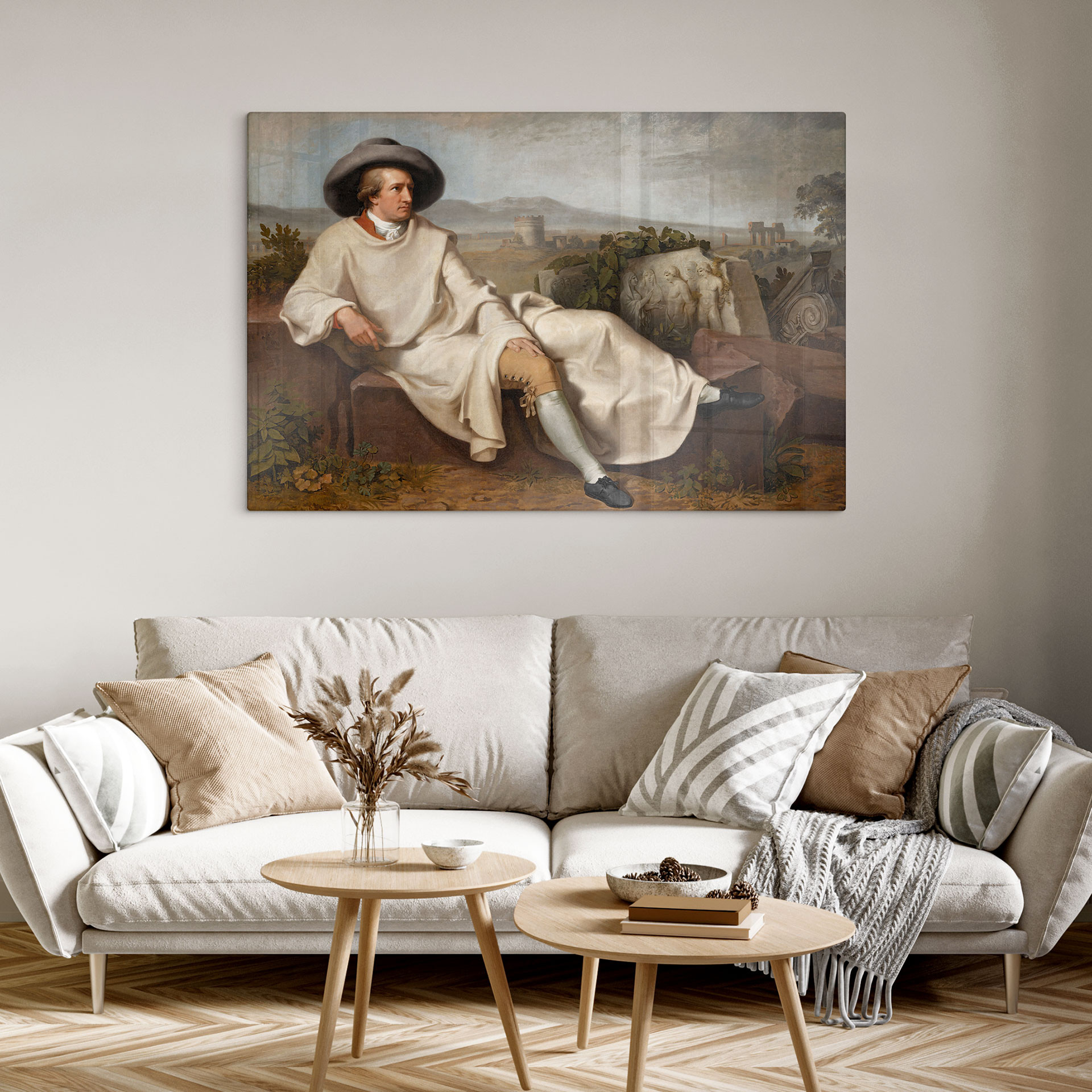Glasbillede - Tischbein - Goethe i den romerske Campagna