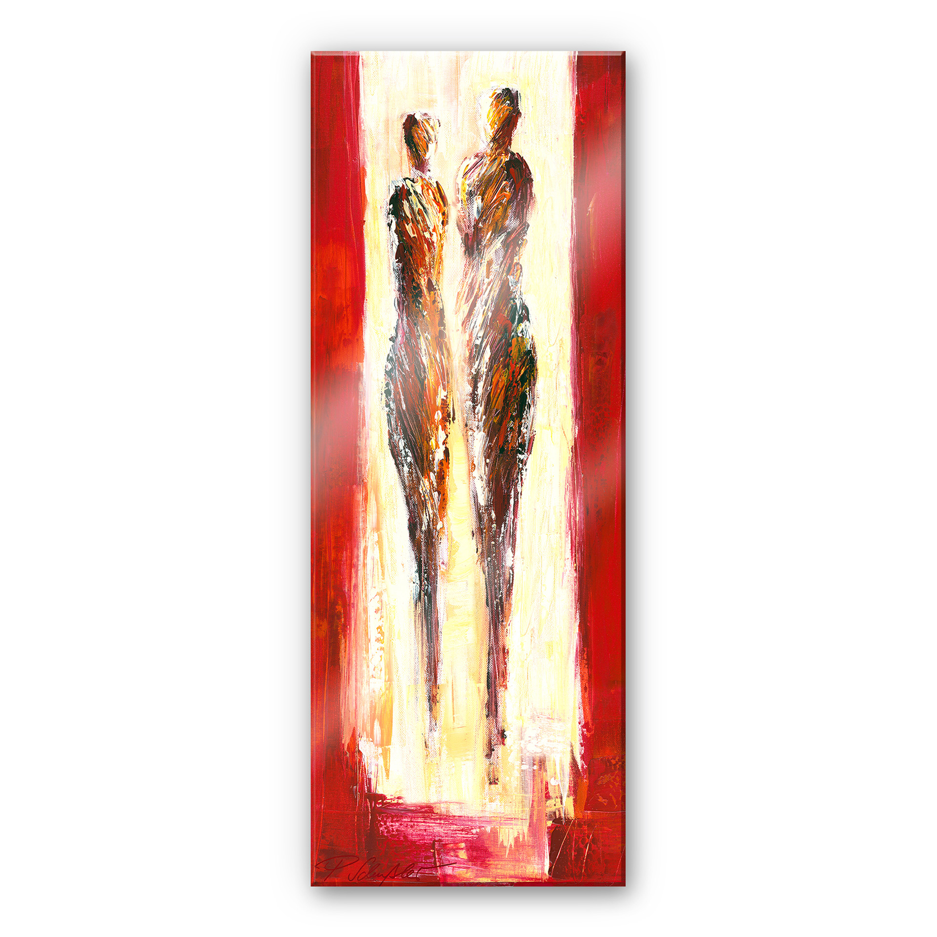 Acrylglasbild Schüßler - Paar in Rot - Panorama