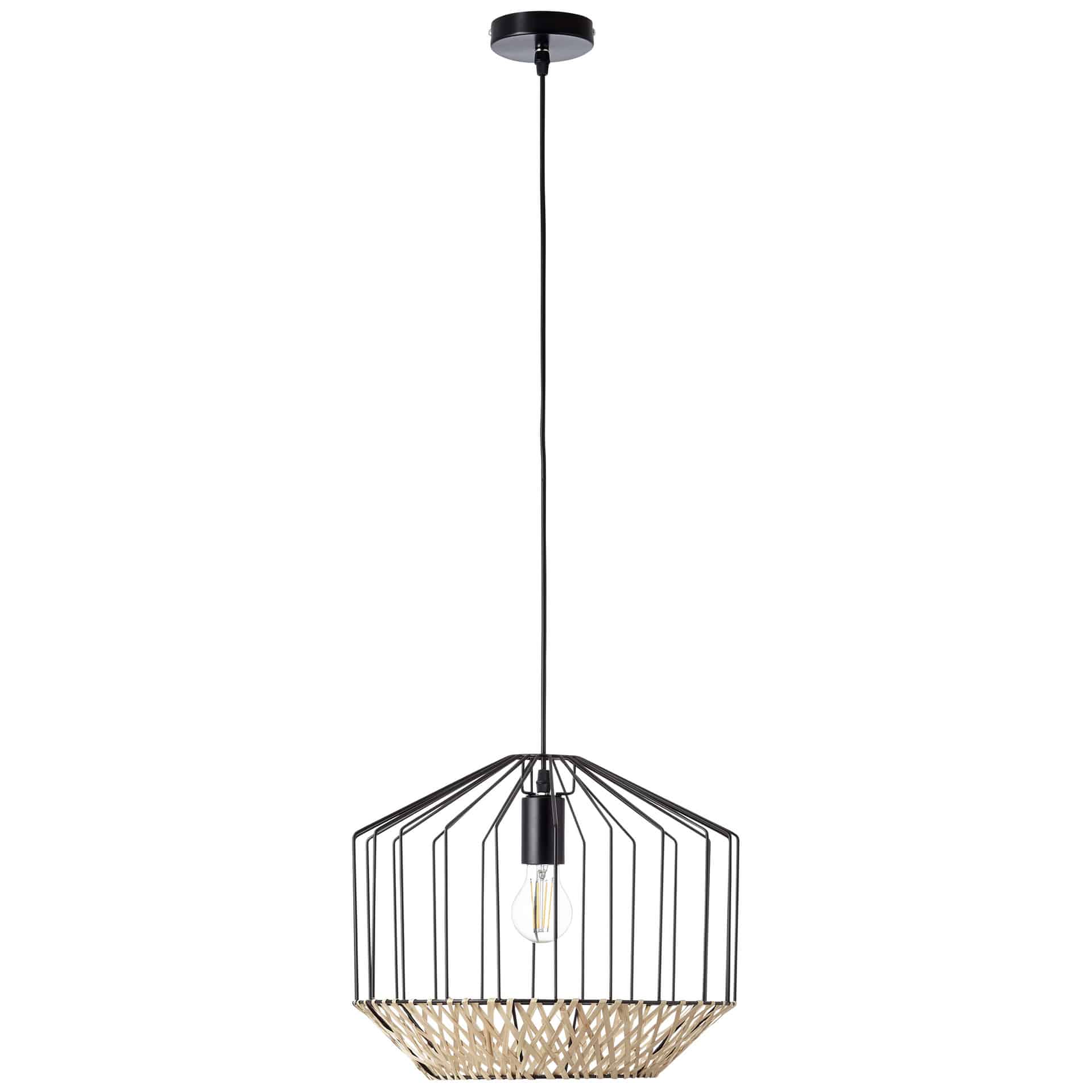 Pendelleuchte Pauline, braun, 155 x 37 cm, Bambus Pendelleuchte