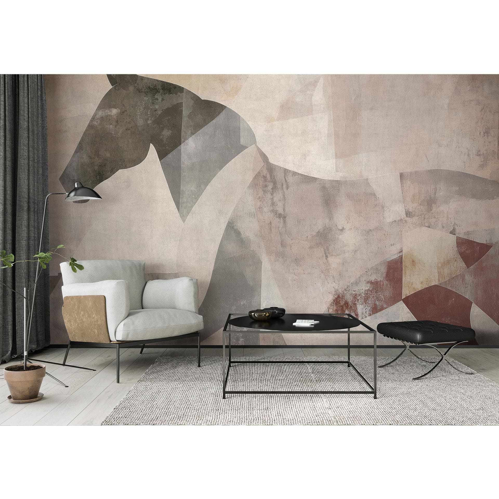 Guido Maria Kretschmer Papier peint photo Caballo- Art Edition 2 marron