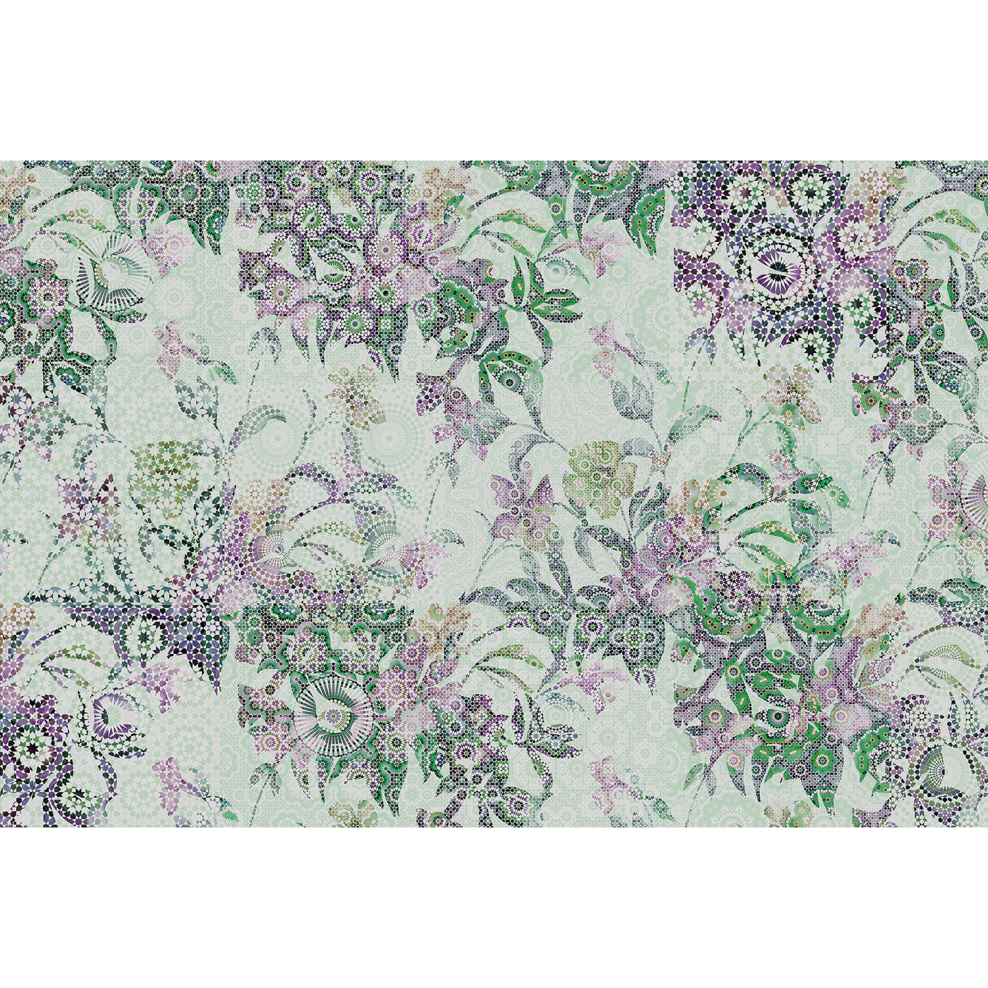 Livingwalls Fotobehang Walls by Patel mosaic leaves 2