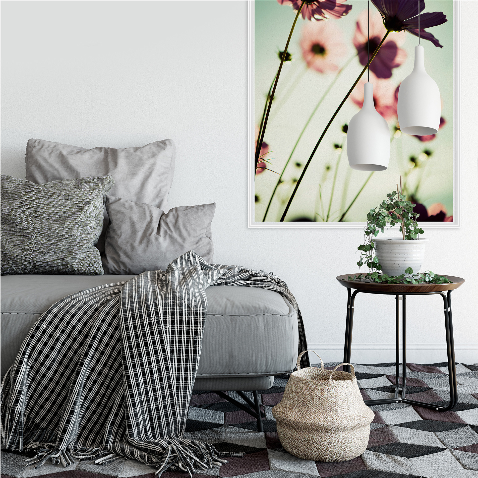 Wallprint W - Rosa Kosmeen