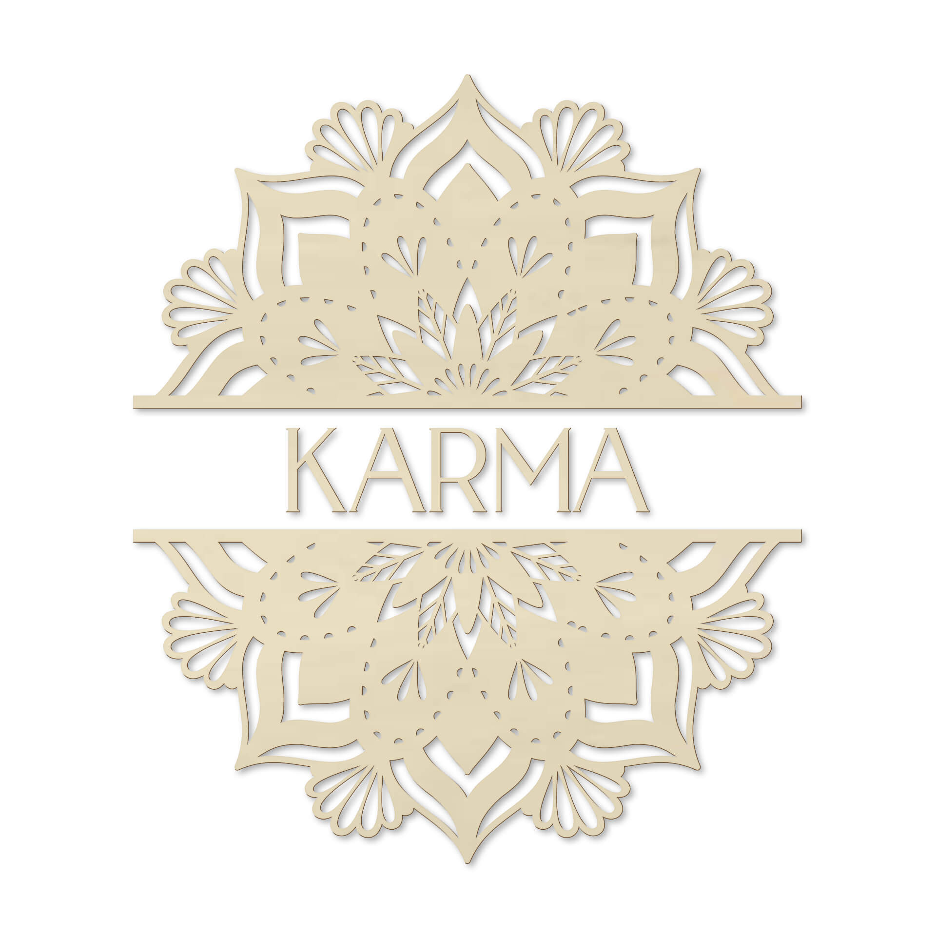 Dekoracja drewniana topola - Mandala Karma