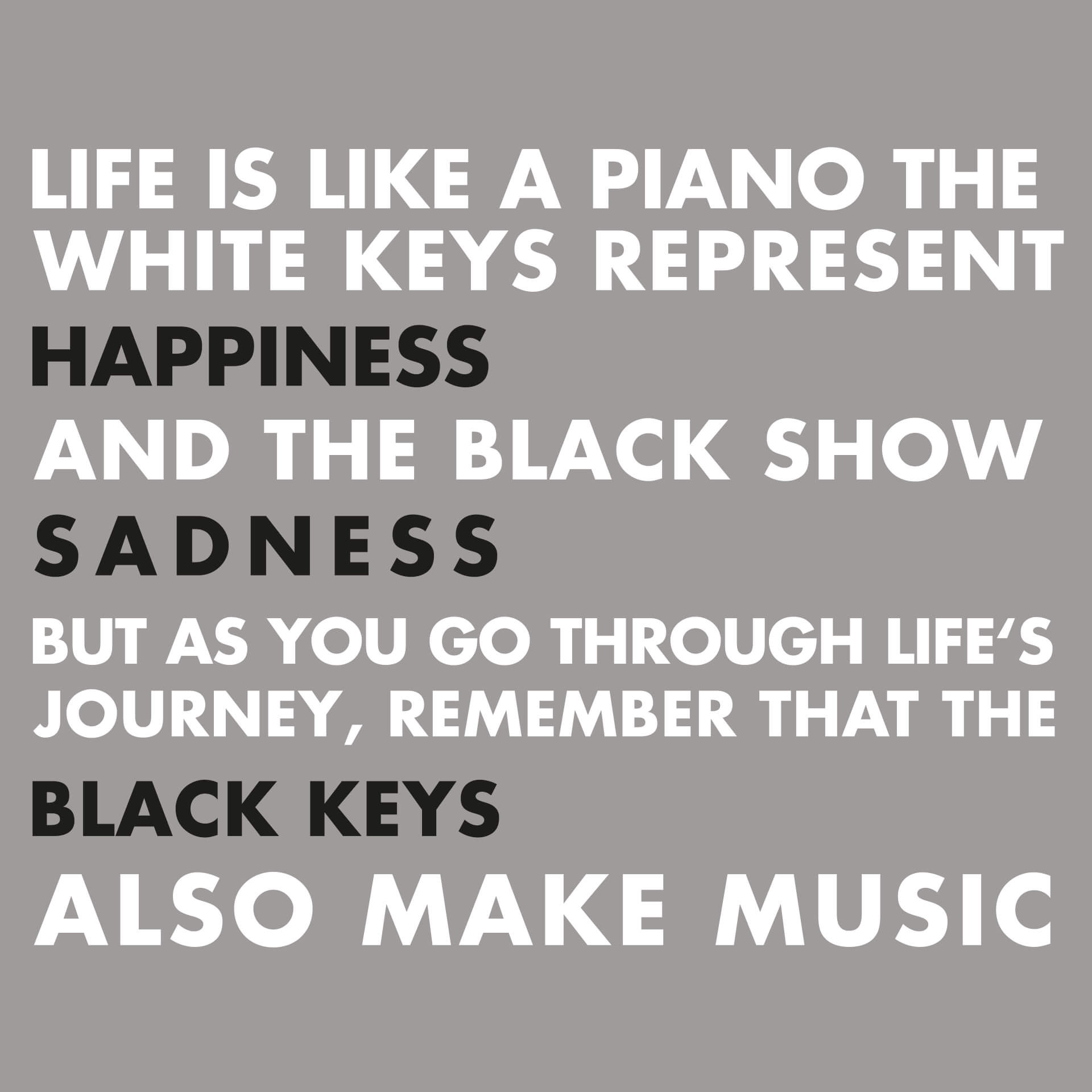 Wallsticker -  Life is like a piano...