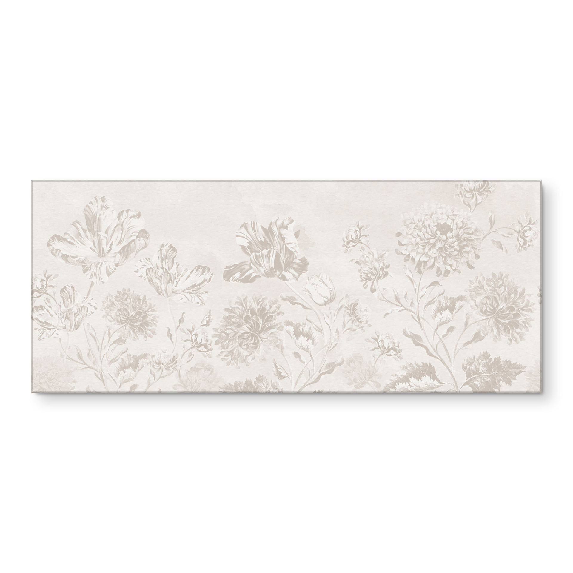 Revêtement pour cuisine Fleurs sauvages aspect craie Greige - Bloomery Decor