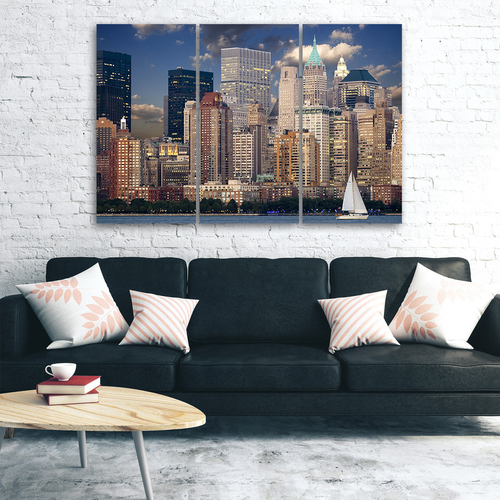 Leinwandbild 3-teilig, Panorama New York City