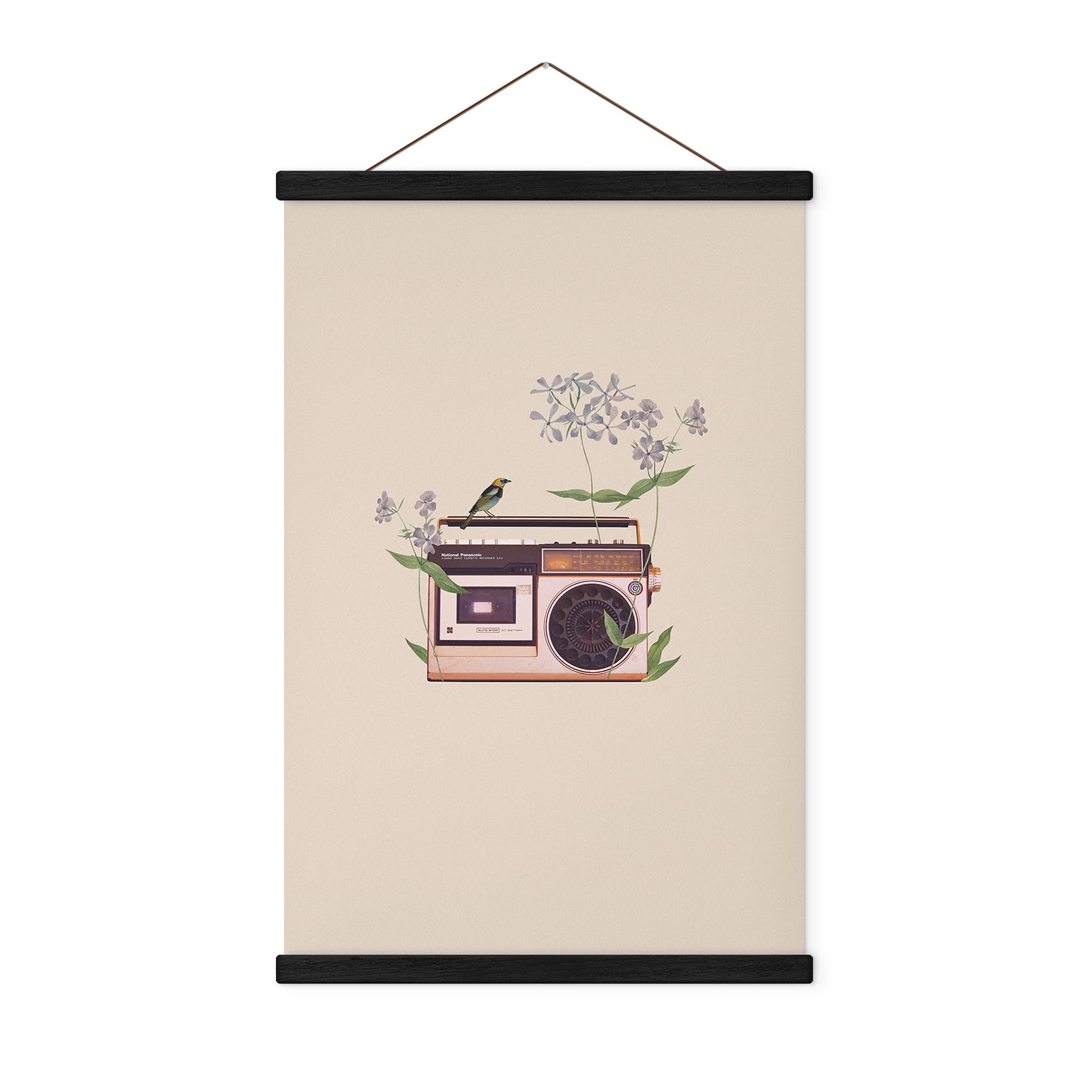 Obraz tkaniny w kwiaty w stylu retro - Frida Floral Studio