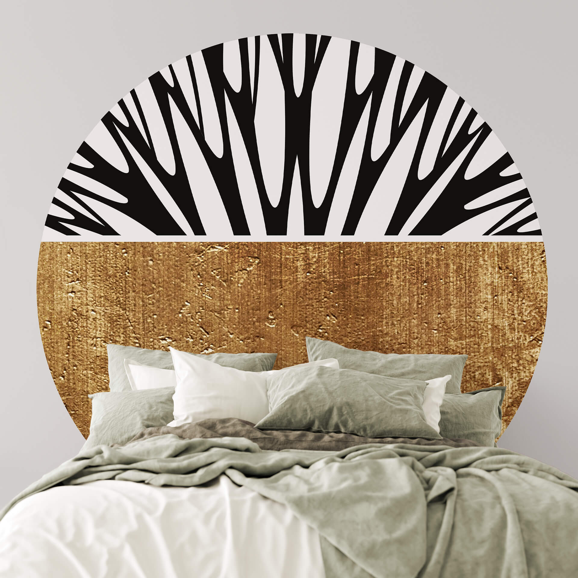 Behangcirkel Kubistika - Tree of Life - goud - vliesbehang/zelfklevend vliesbehang