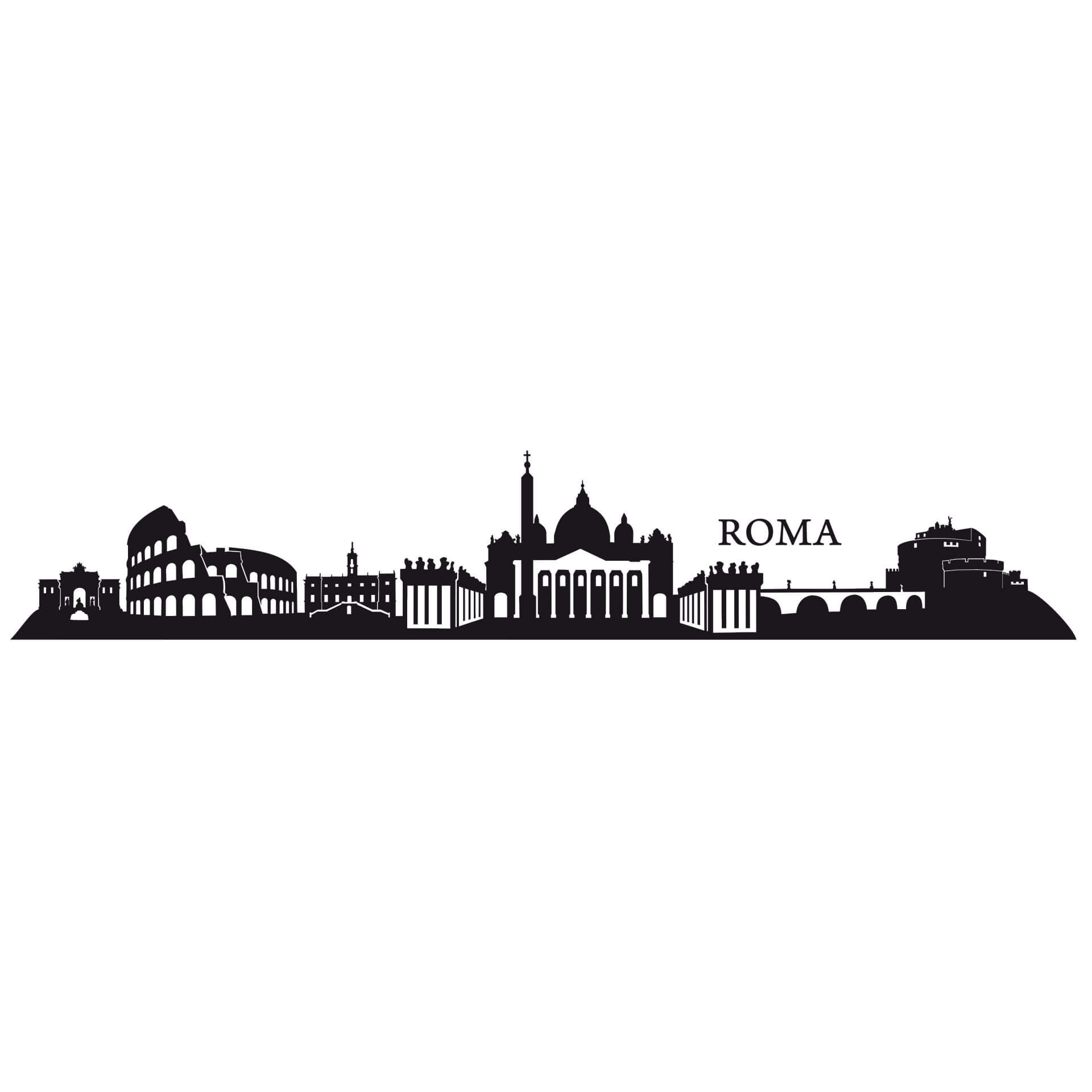 Wallsticker Skyline over Rom