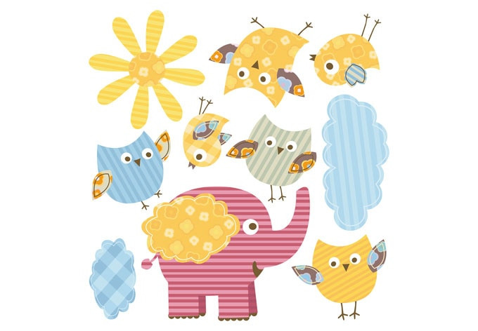 Raamsticker Set Schattige Diertjes 03