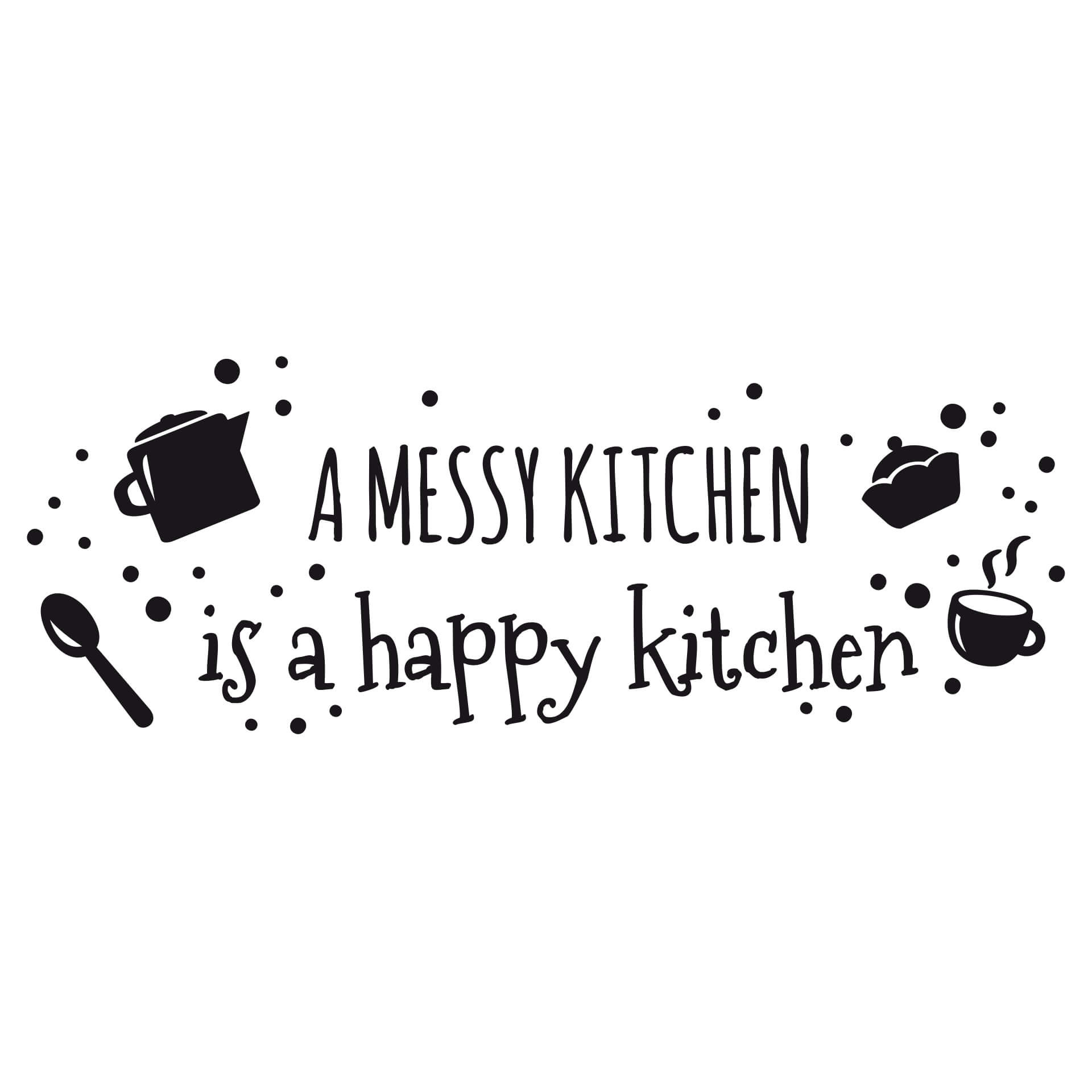 Wallsticker - A messy kitchen