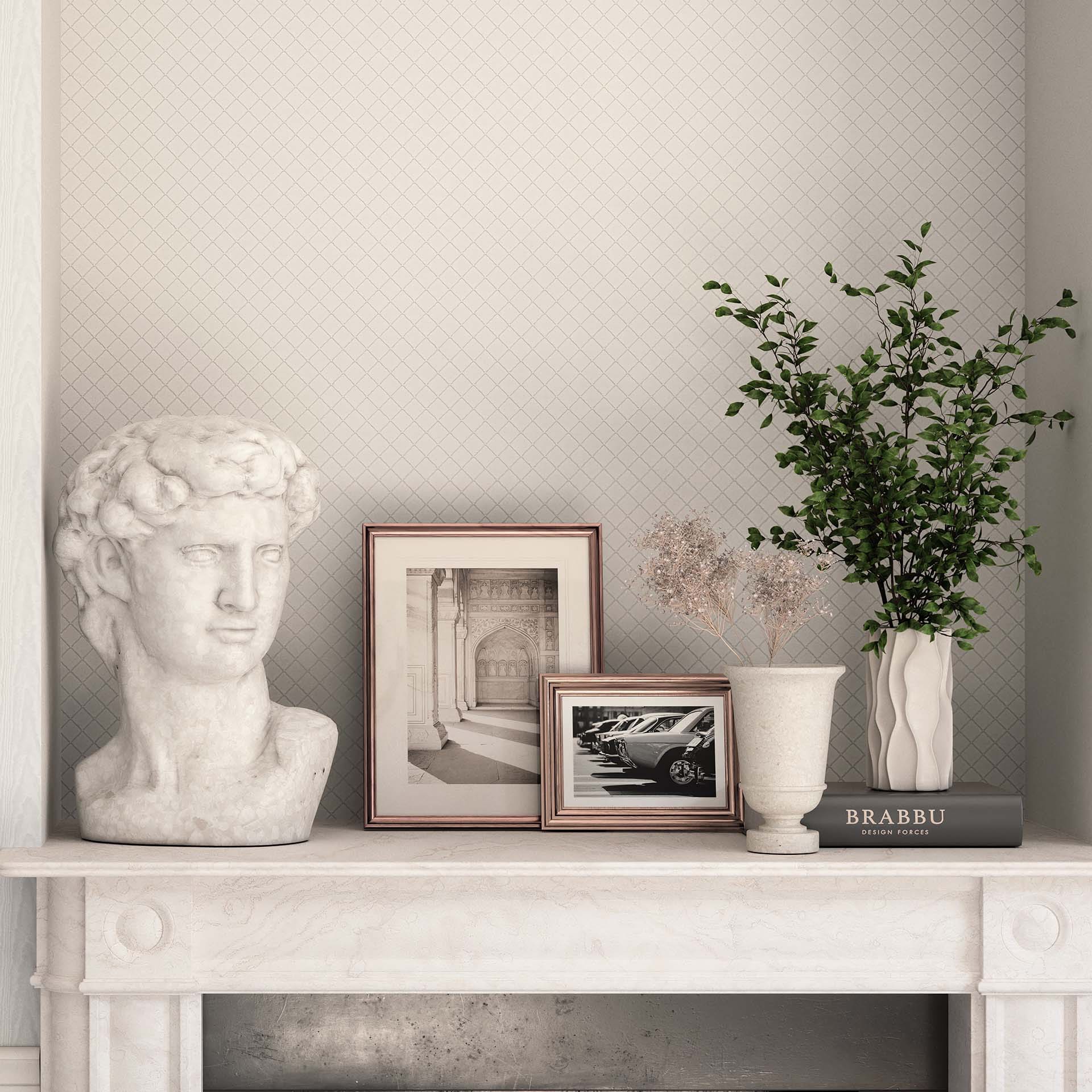 streepjes behang vliesbehang Erismann Versailles wit, grijs, zilver