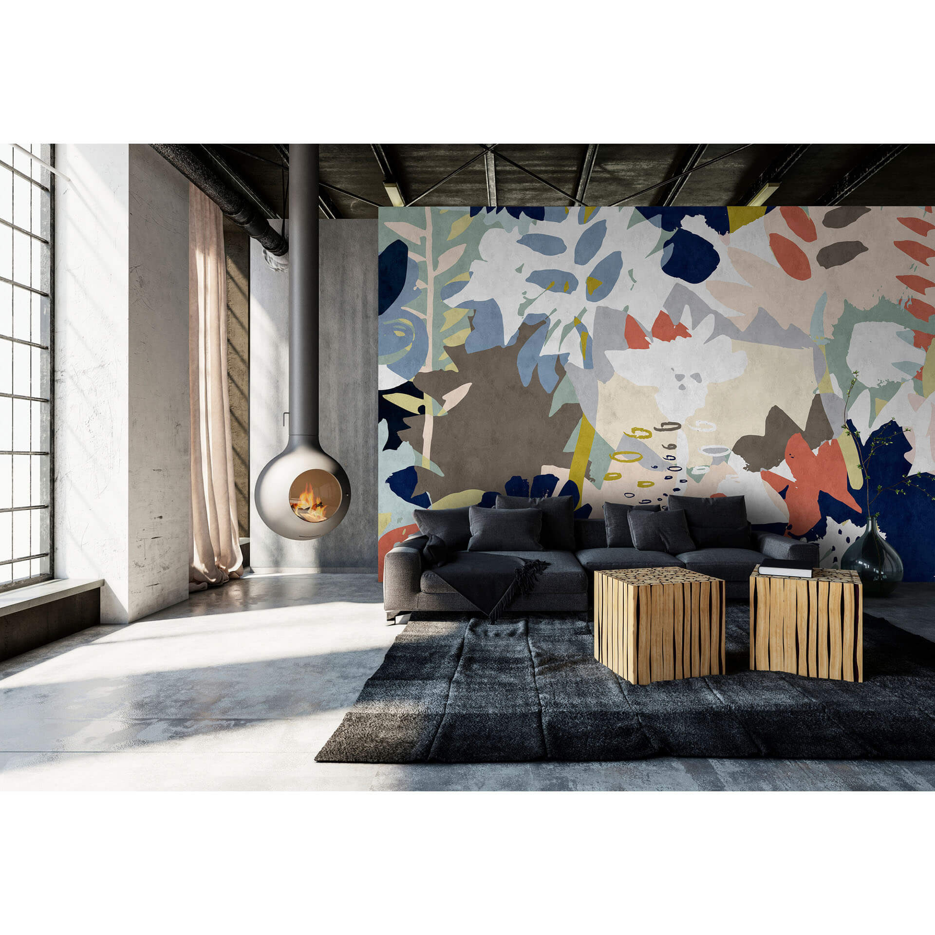 Livingwalls Fotobehang Walls by Patel 2 floral collage 4
