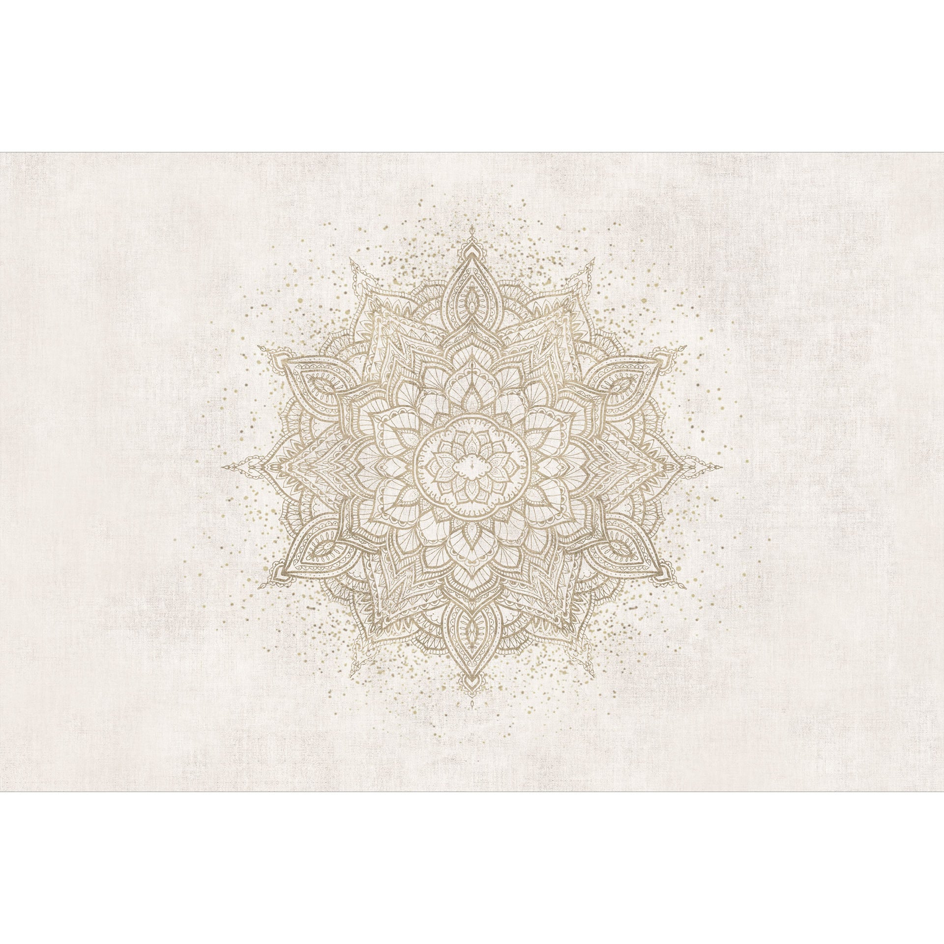 Mandala Fotobehang - Boho ornament in linnen look - Bloomery Decor