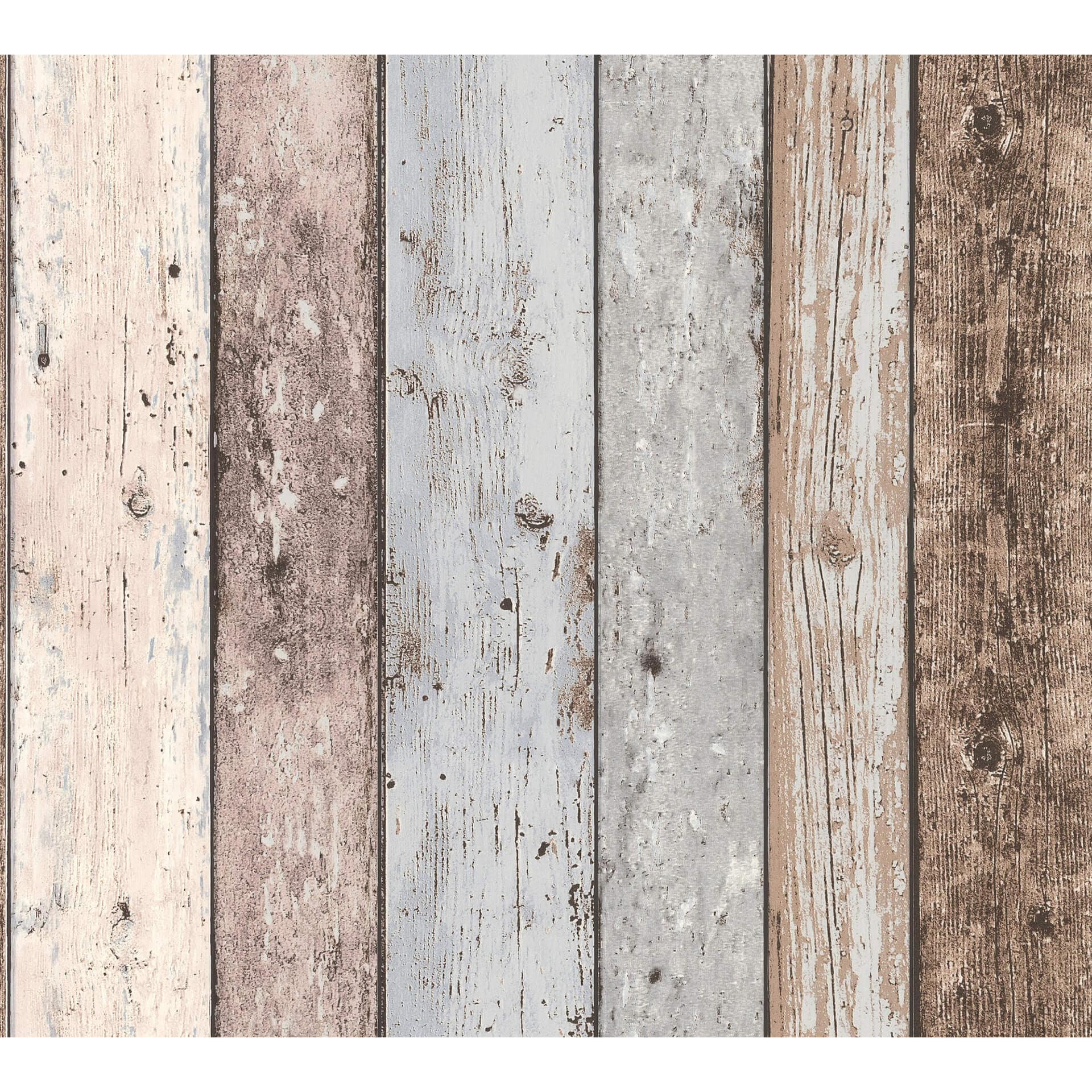 A.S. Création behang Best of Wood`n Stone 2nd Edition beige, blauw, bruin