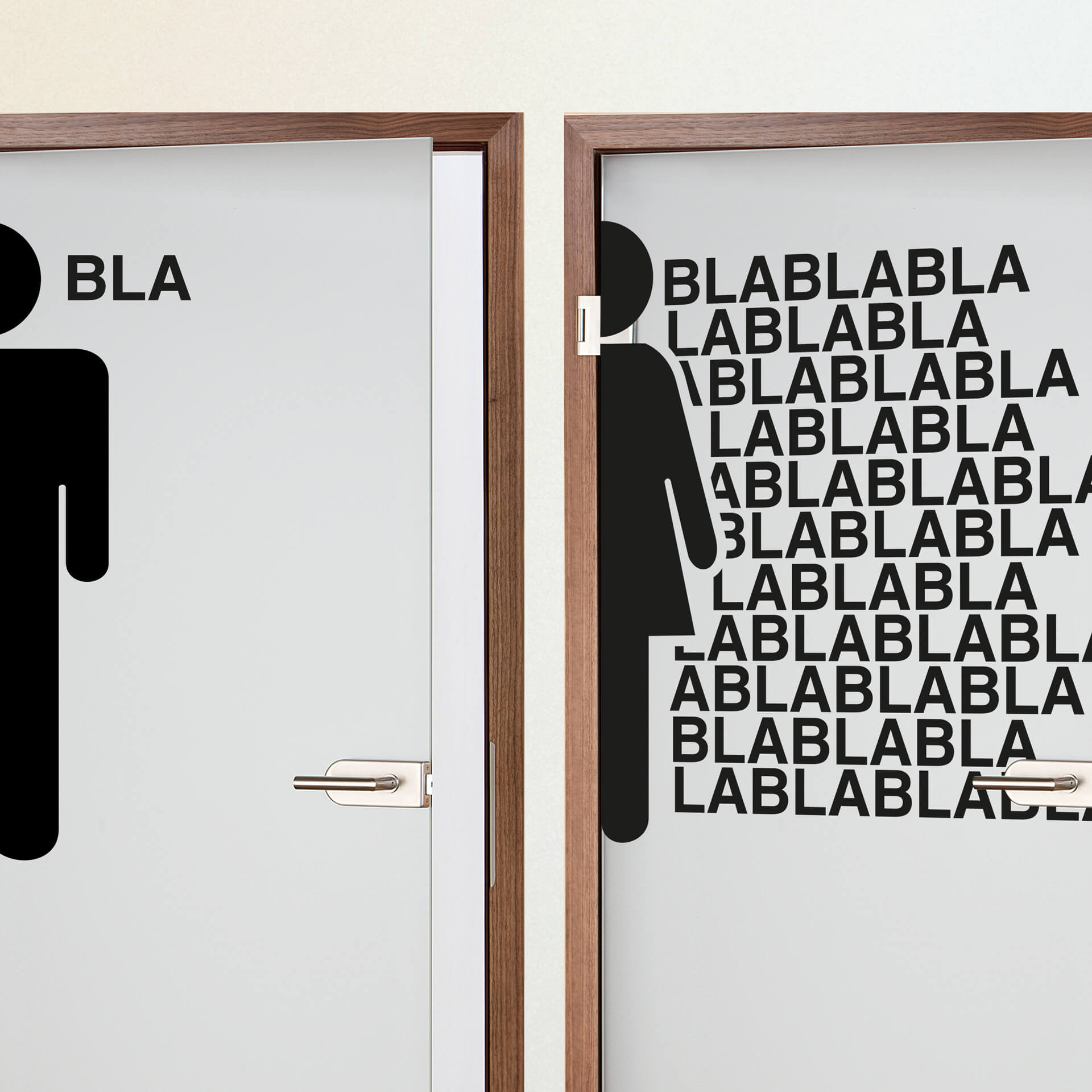 Wallsticker - WC - Bla-Bla-Bla - 80x76 cm