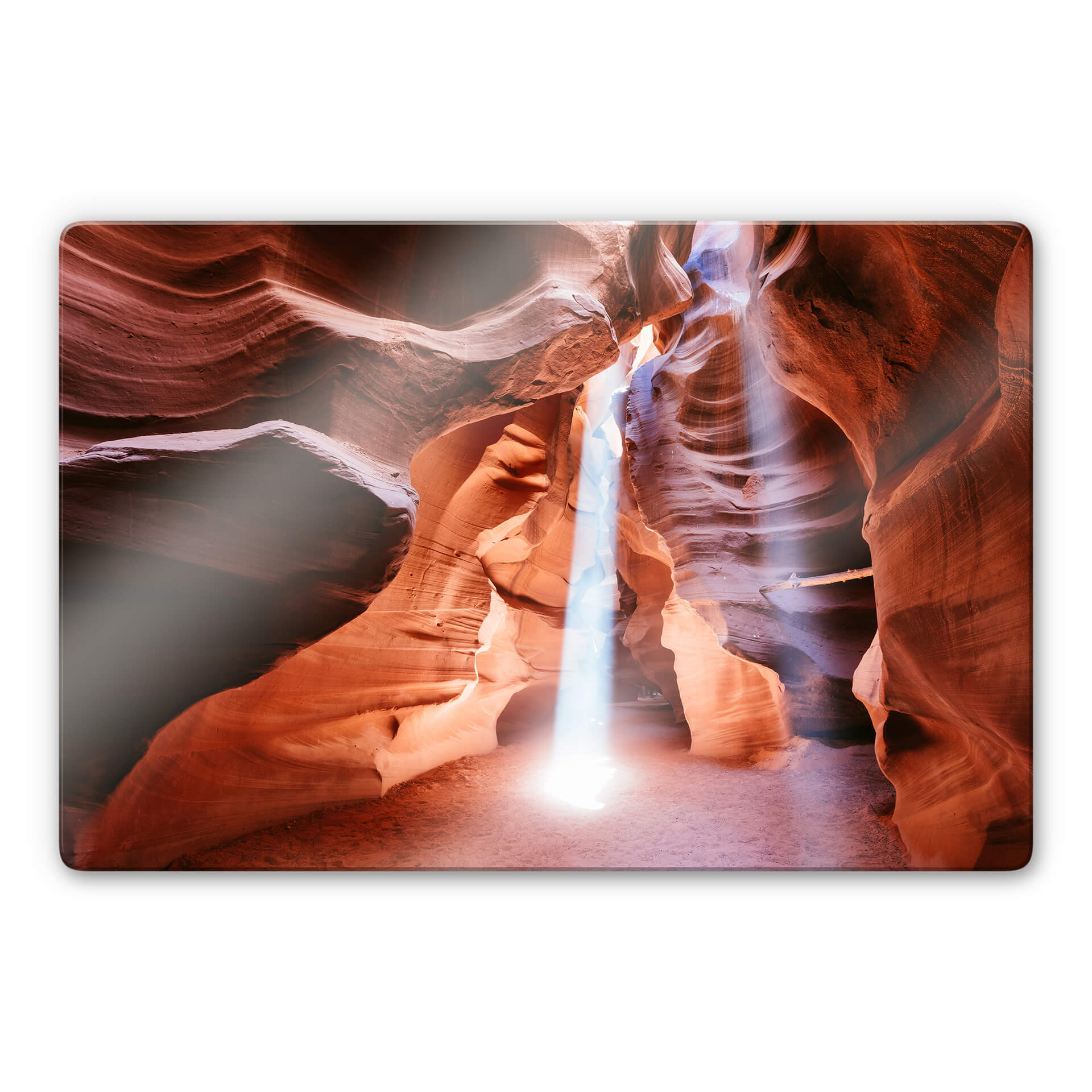 Tableau en verre Colombo - Rayons de soleil à Antelope Canyon