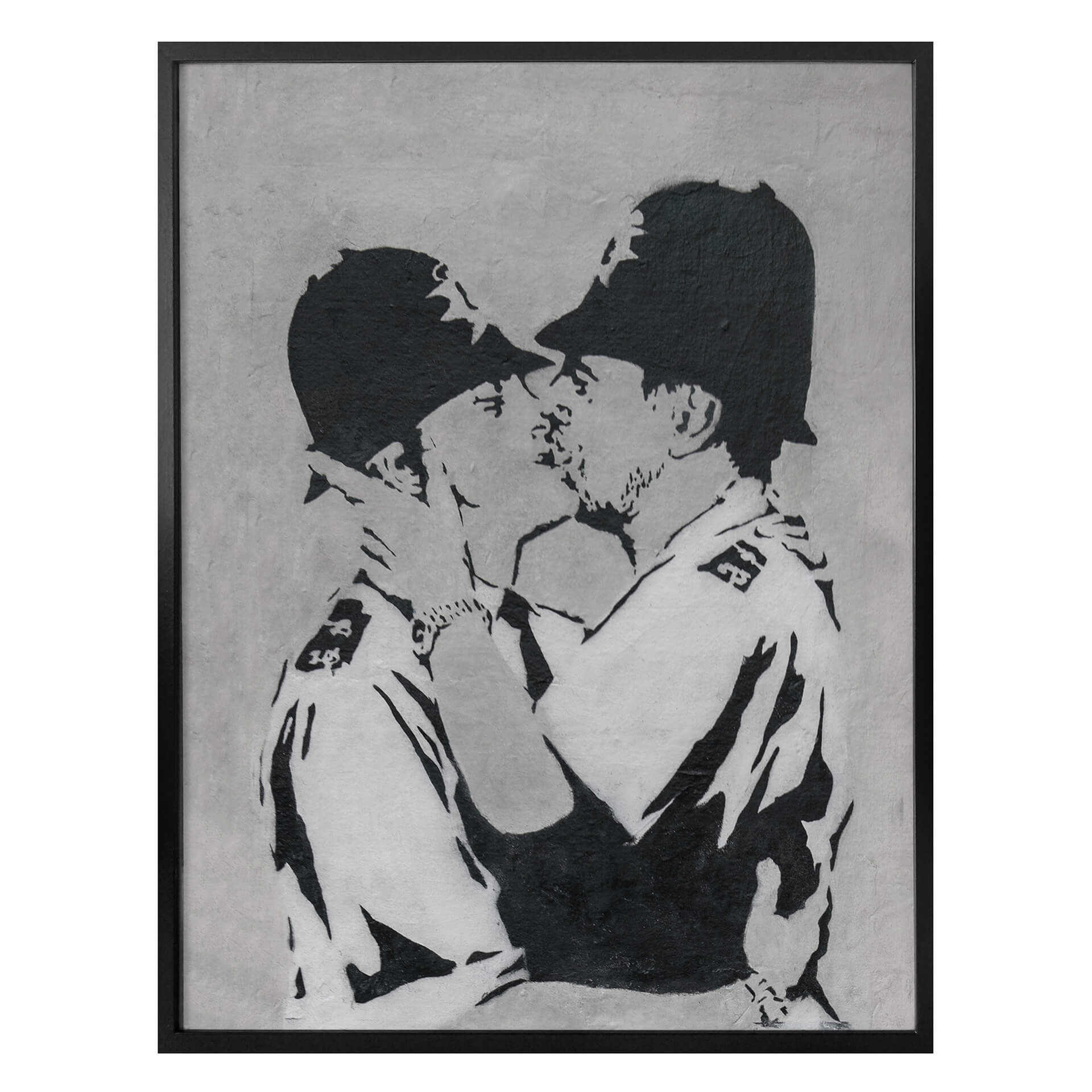 Plakat Banksy - Całujący się policjanci