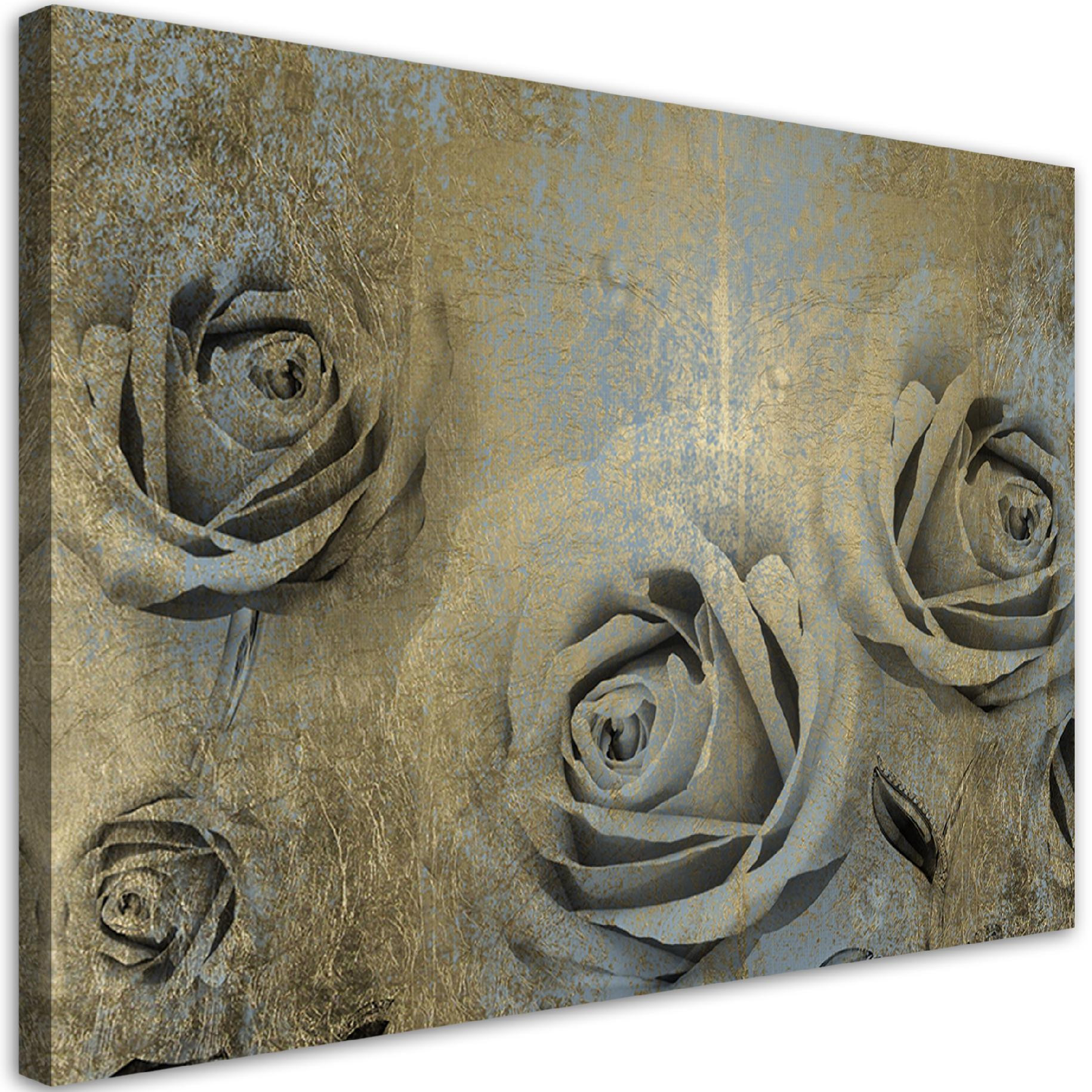 Canvasbillede, Gyldne roser