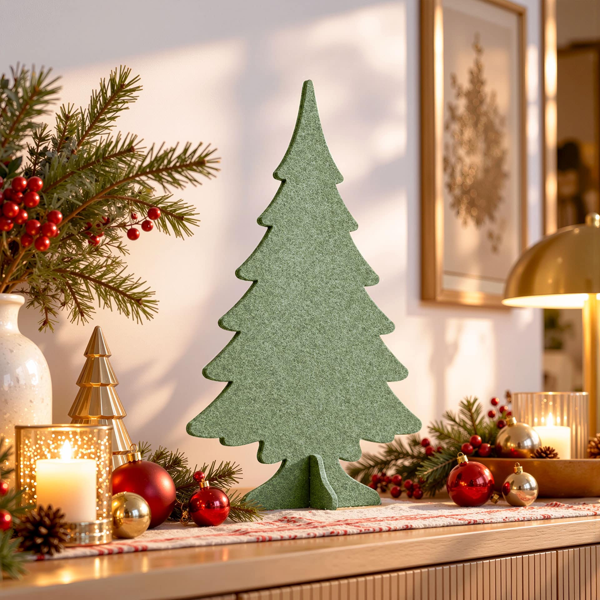 Filz-Weihnachtsbaum zum Hinstellen (2-teilig)