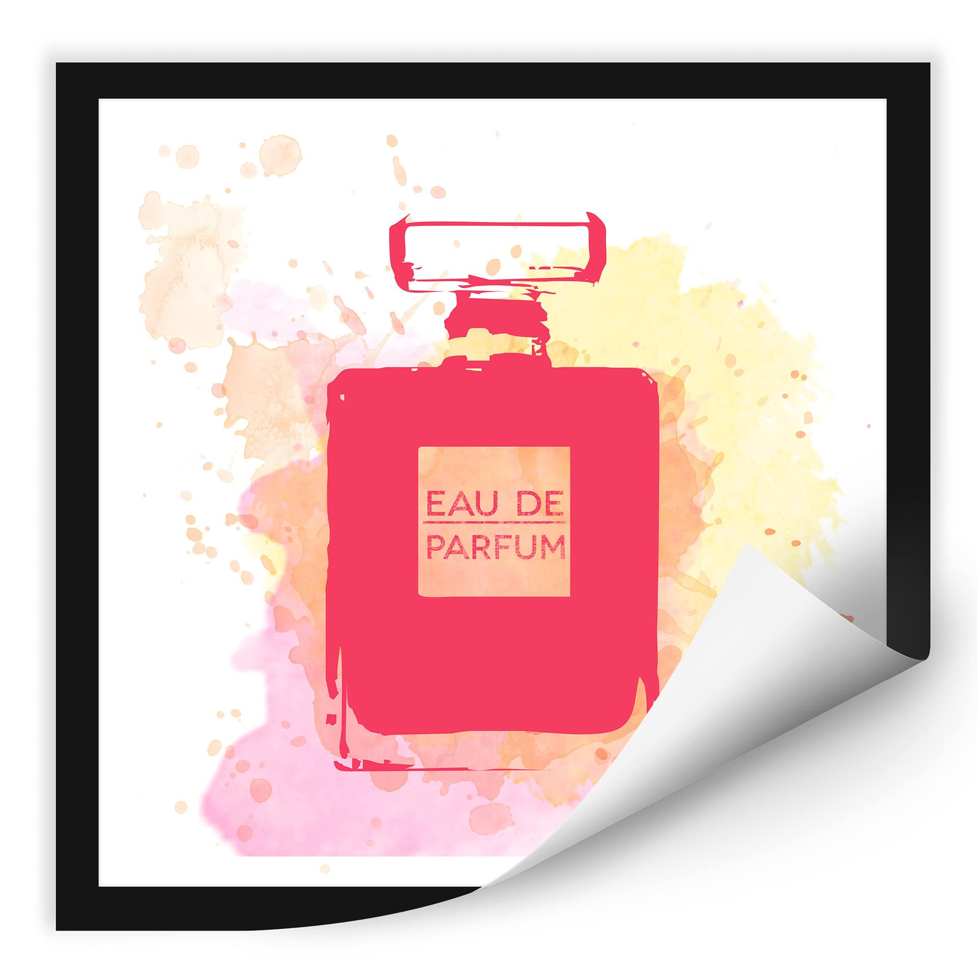 Wallprint W - Eau de Parfum Aquarell - Pink