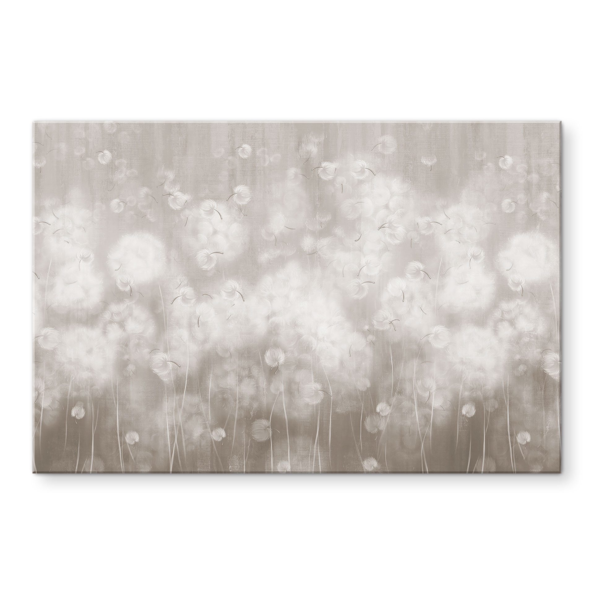 Wanddecoratie Paardenbloemen Droom in Beige - Ms Tiff - Alu-Dibond